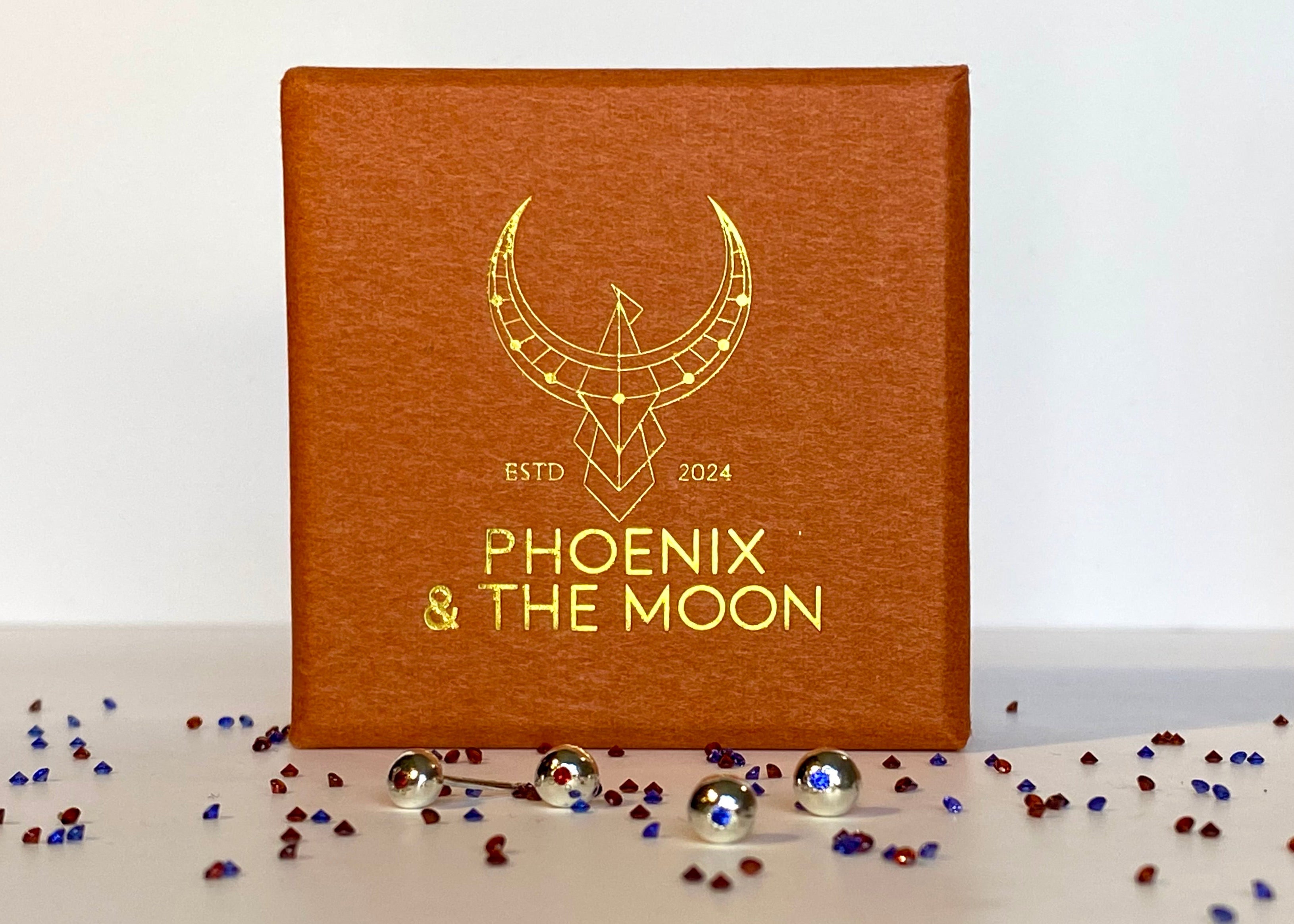 Petite organic pepita studs with birthstones