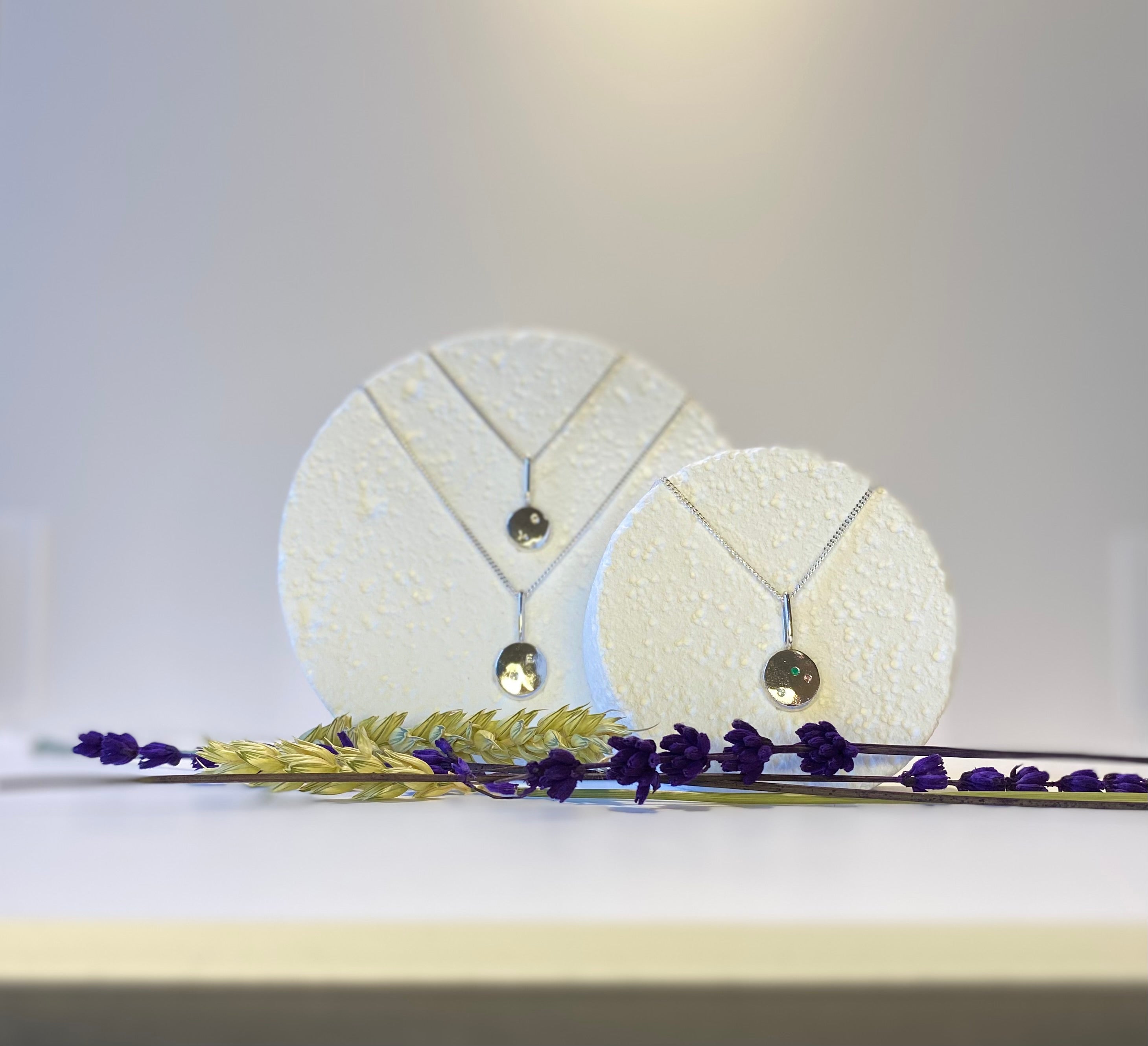 Coriandoli charm necklace with hand stamped initials/ date/ zodiac sign