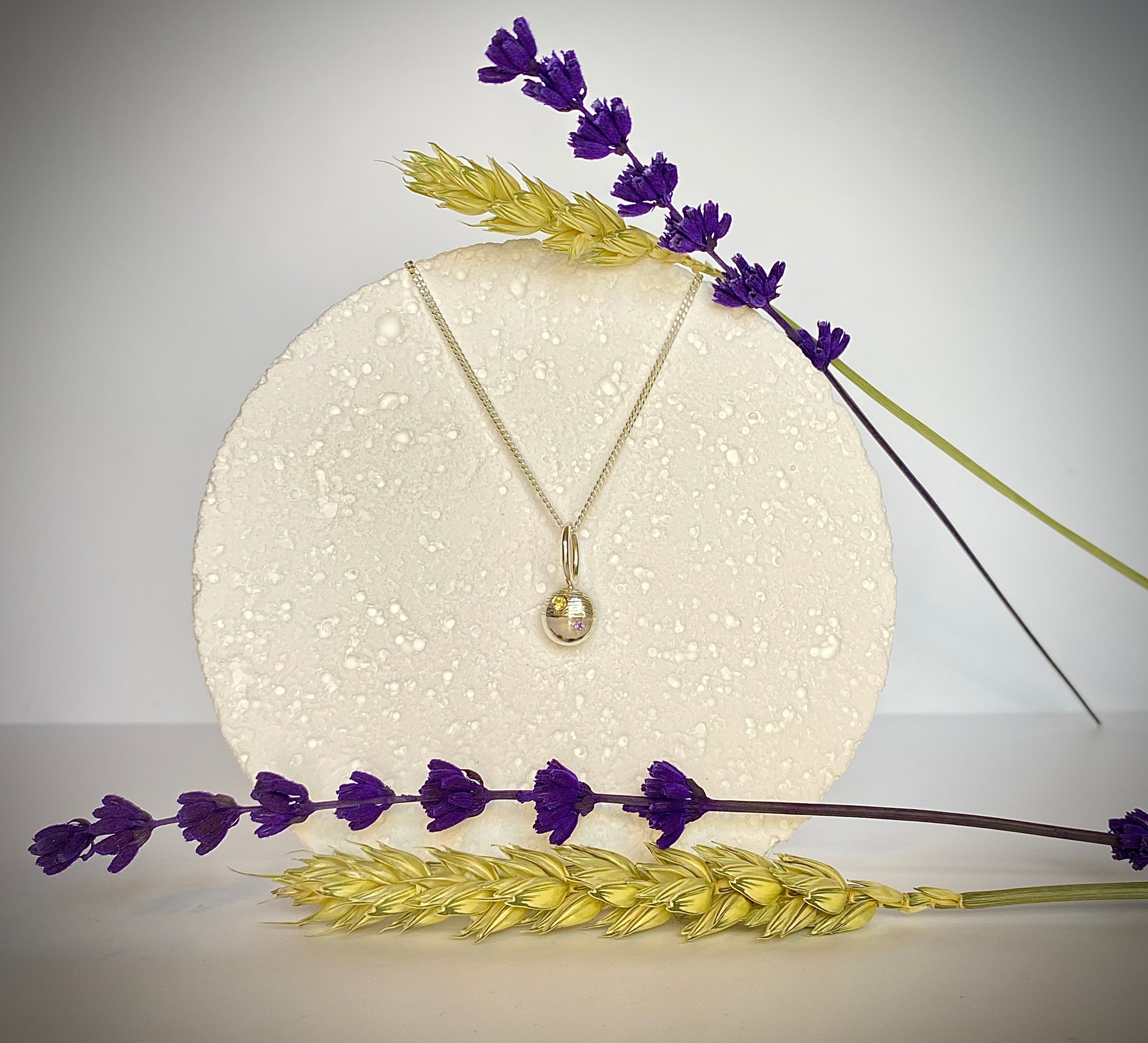 1- organic pepita charm necklace 2- Textured pepita charm necklace 3- Two organic pepitas charms necklace