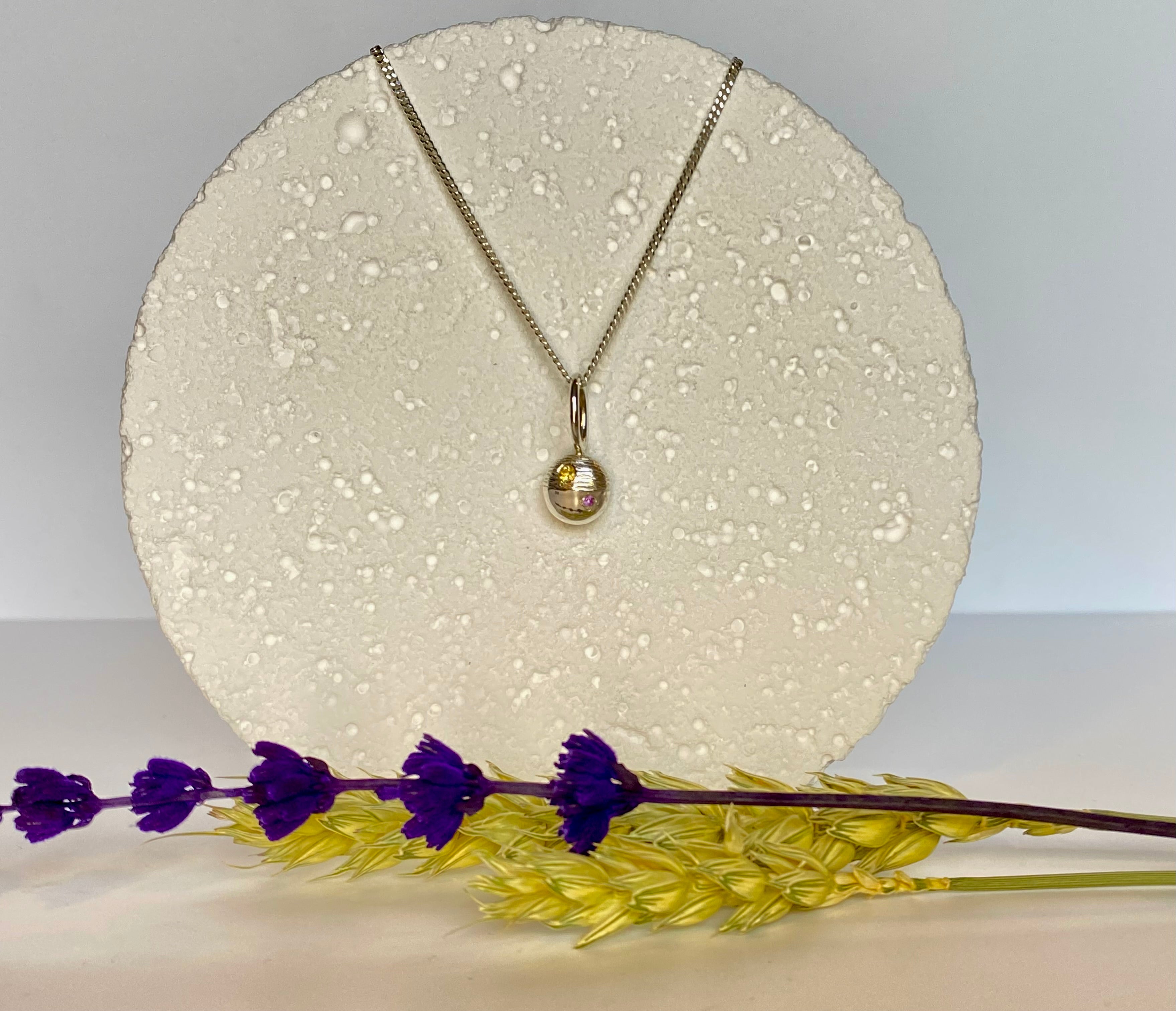 1- organic pepita charm necklace 2- Textured pepita charm necklace 3- Two organic pepitas charms necklace