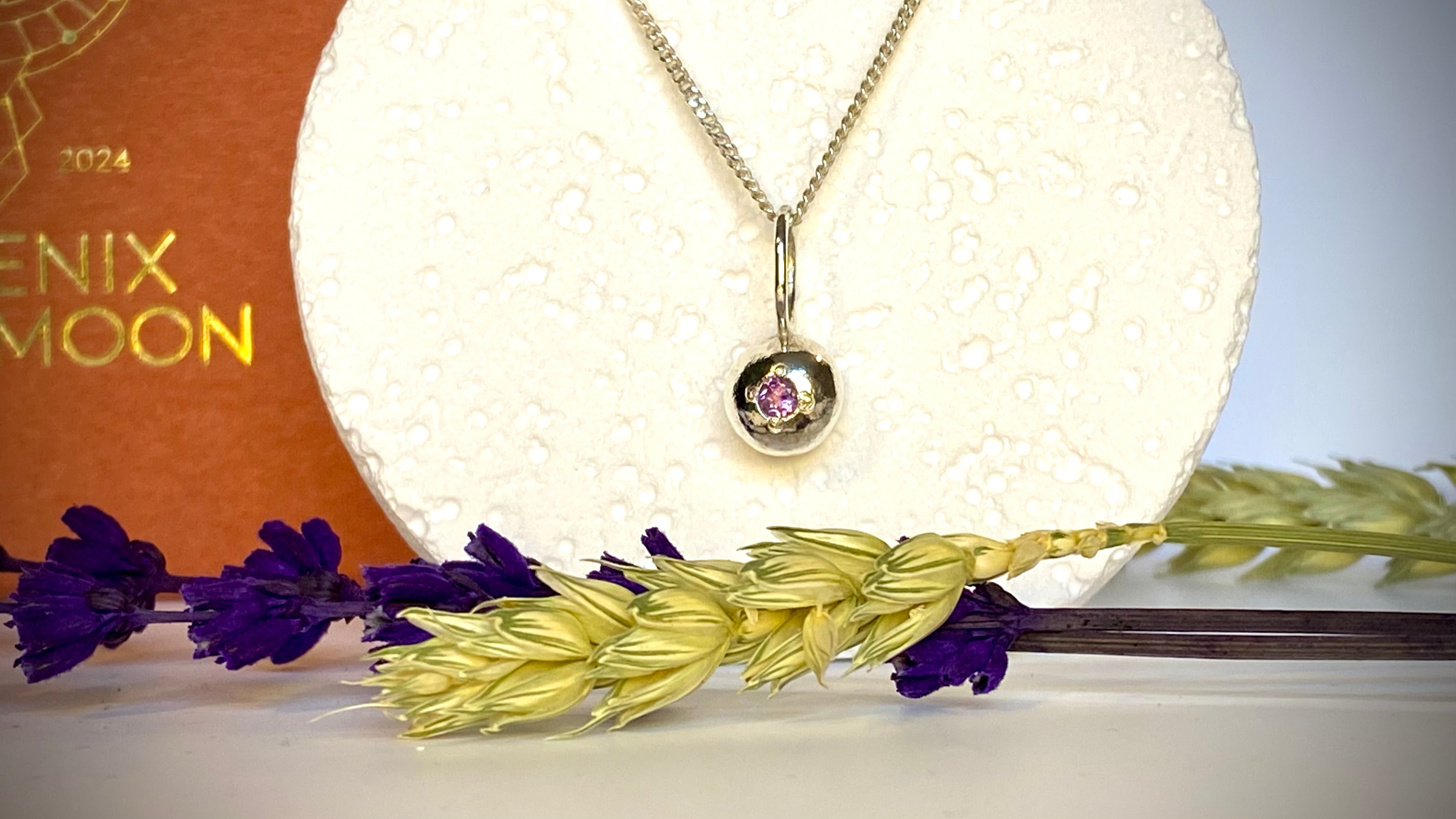 Organic pepita charm necklace
