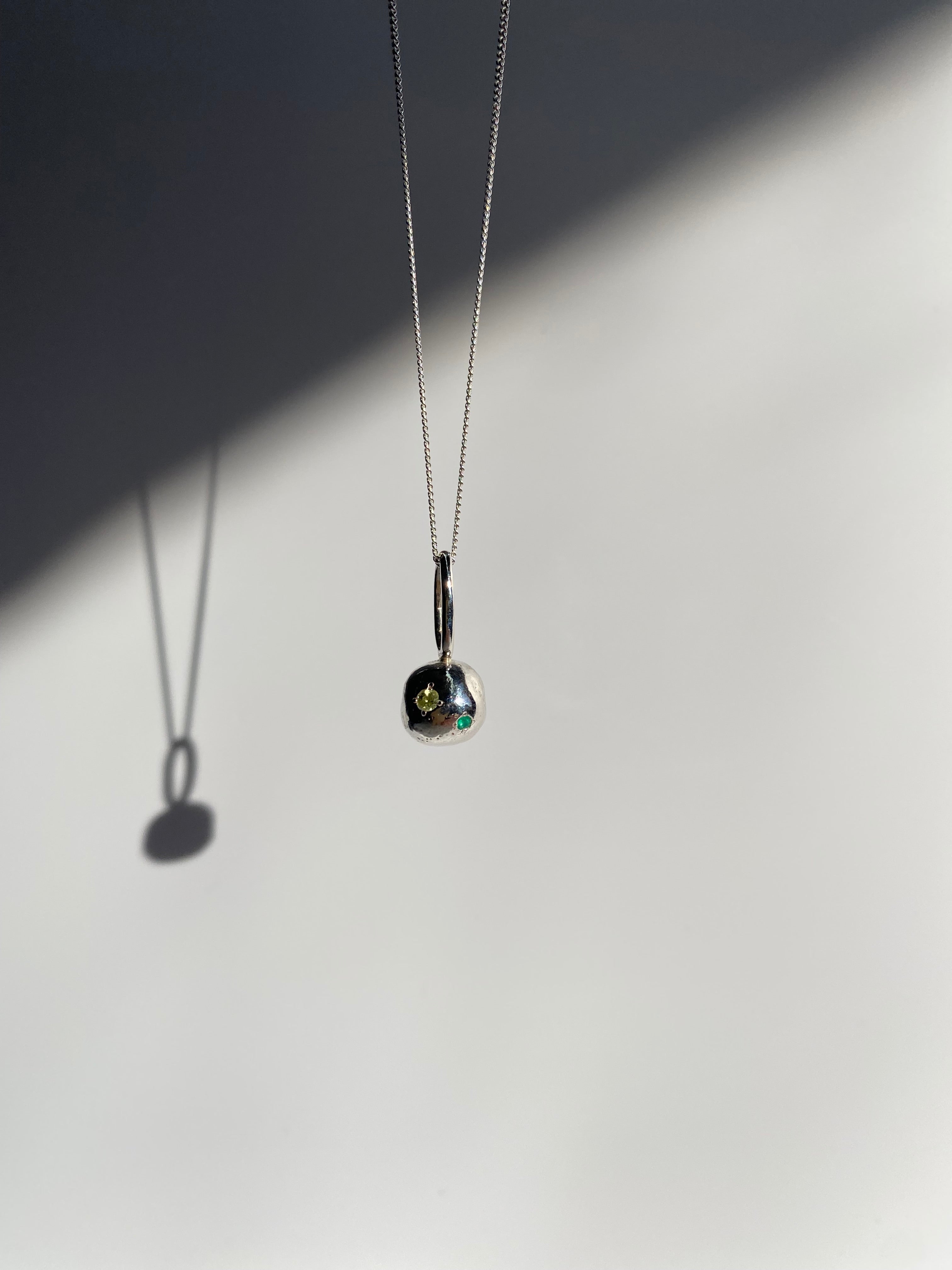 1- organic pepita charm necklace 2- Textured pepita charm necklace 3- Two organic pepitas charms necklace