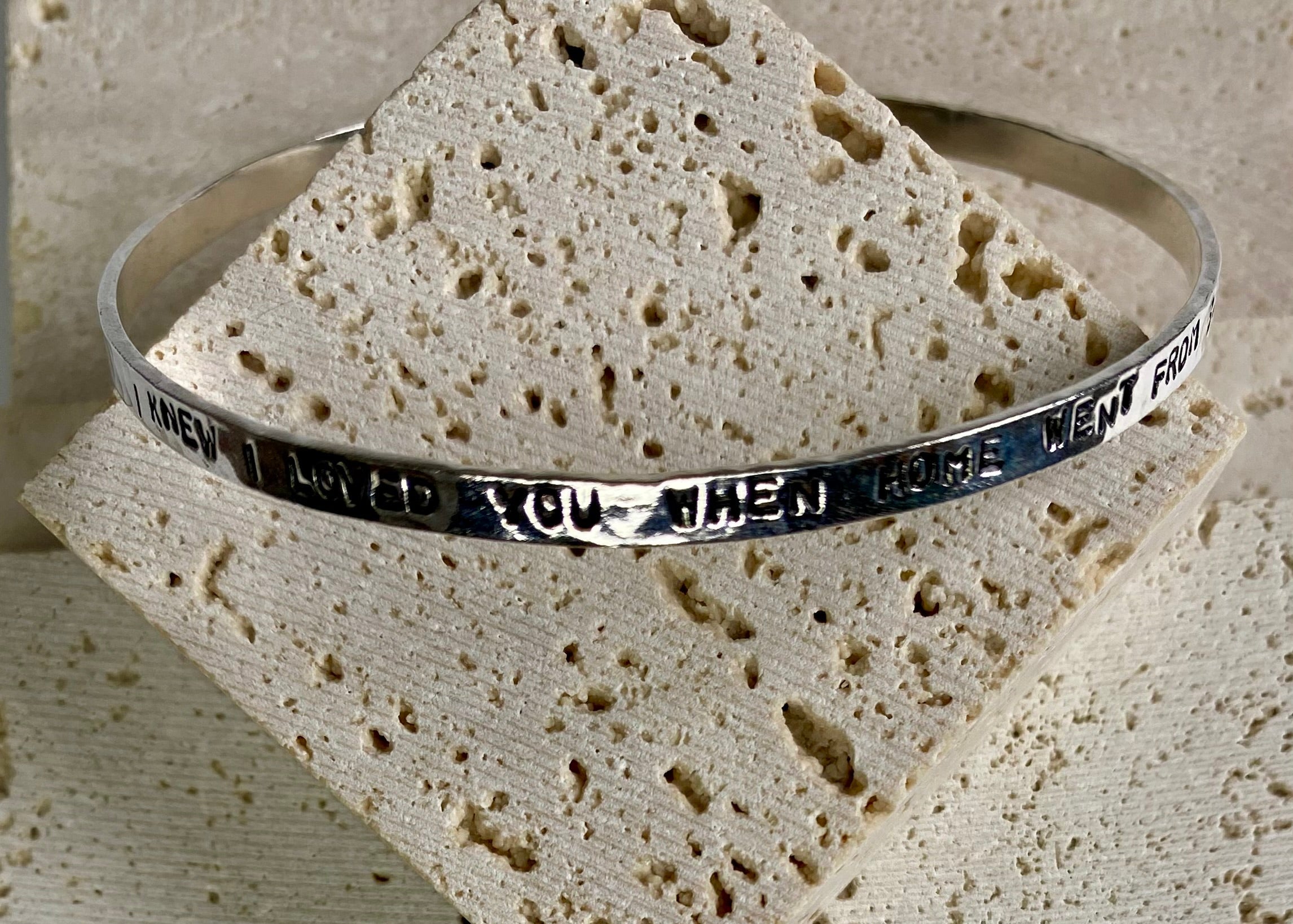 Hand stamped bangle