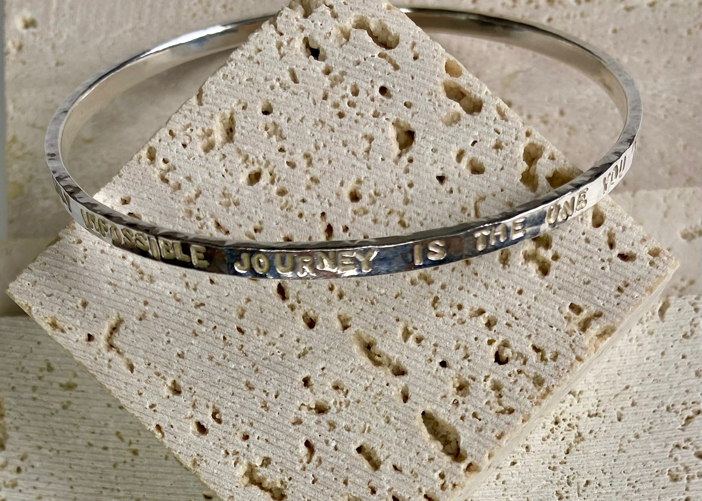 Hand stamped bangle