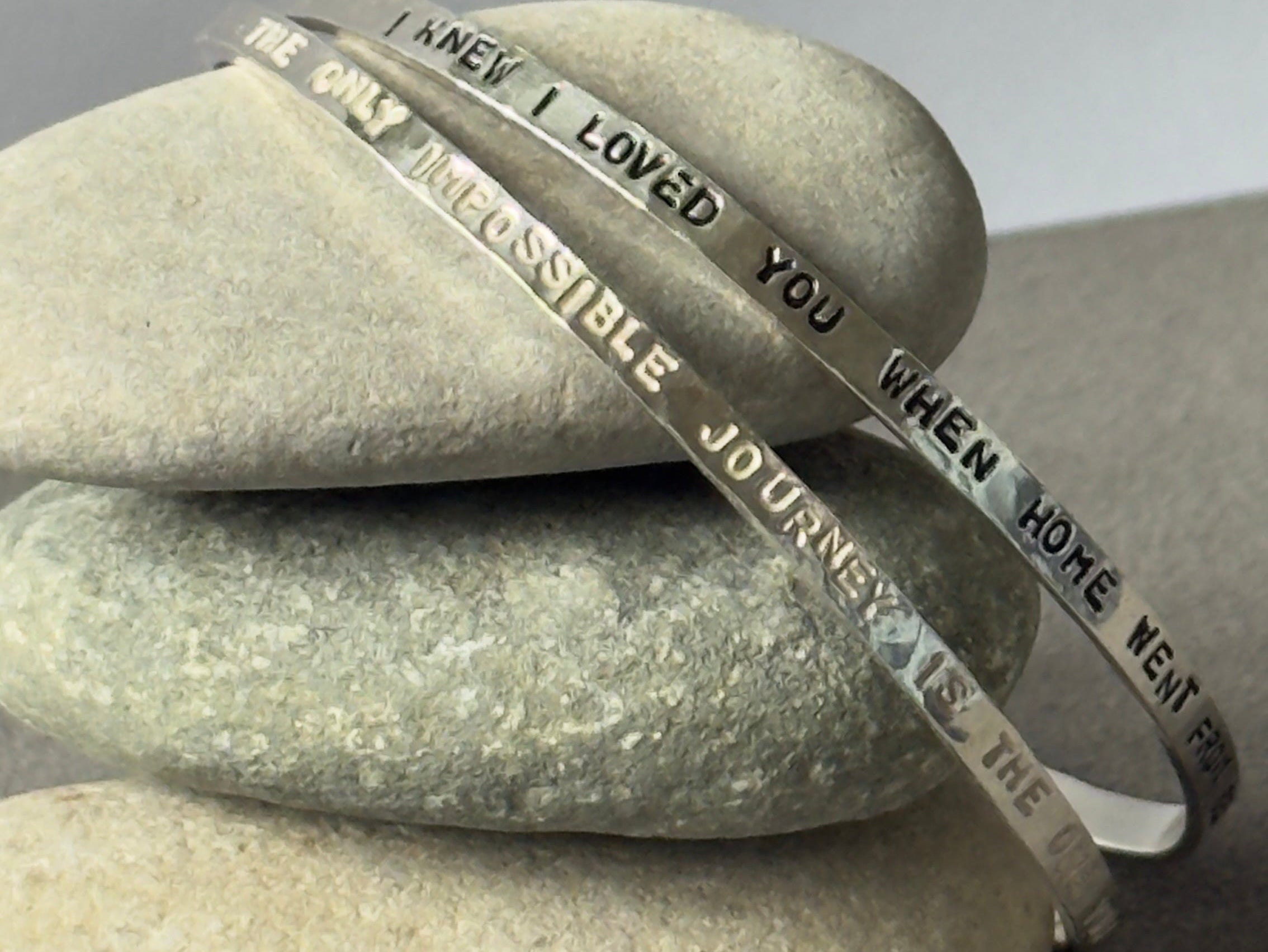 Hand stamped bangle