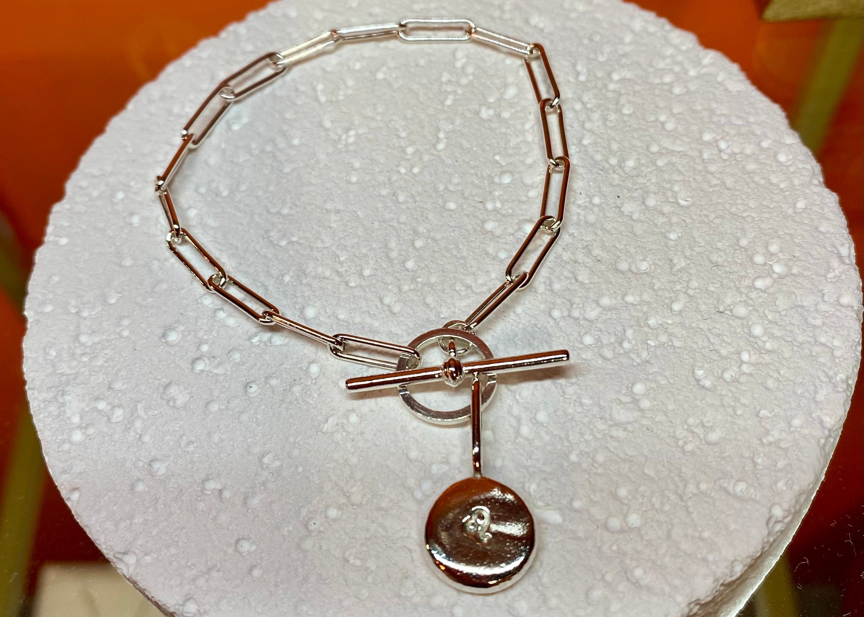 Zodiac Coriandoli charm T-bar bracelet