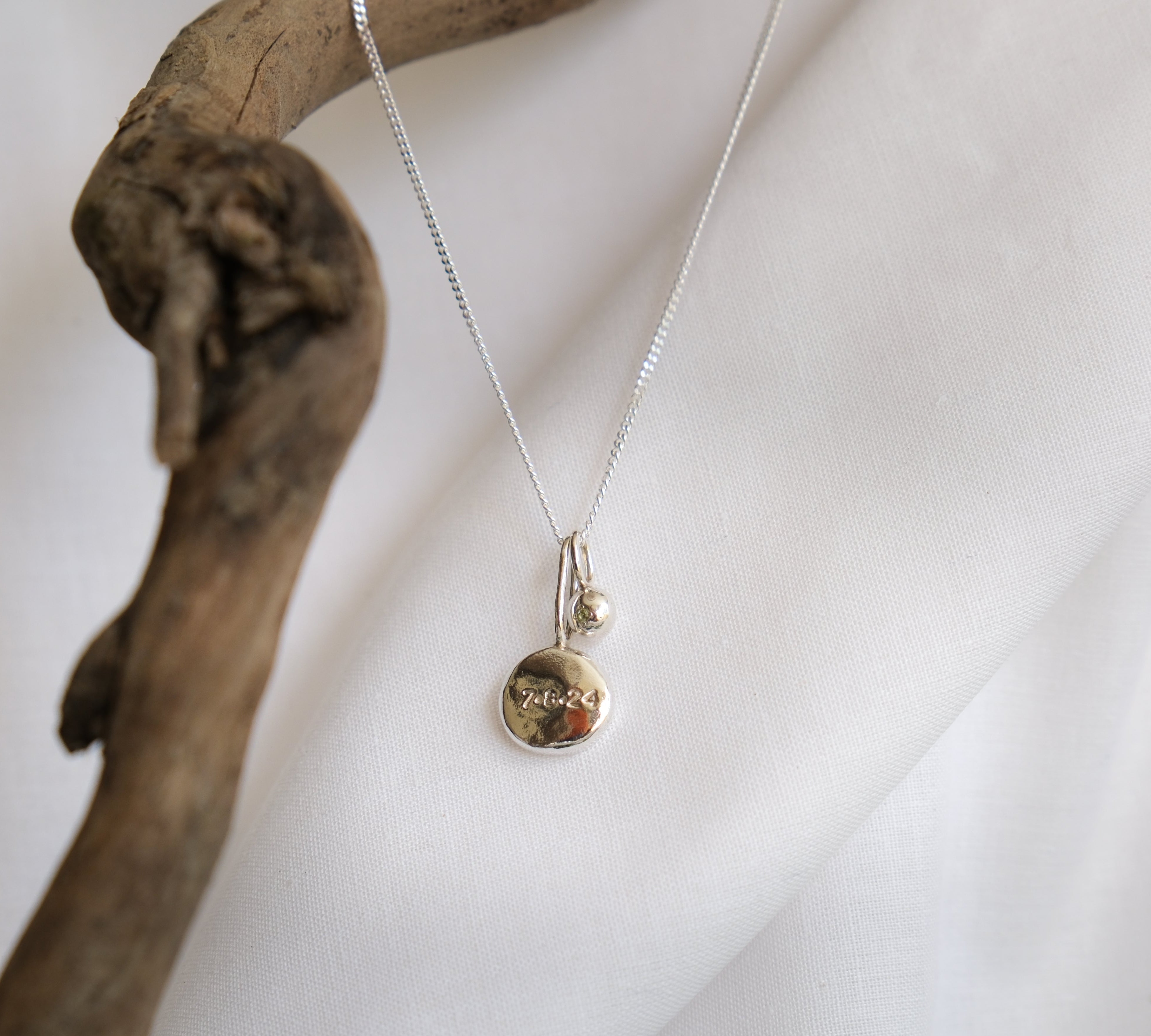 Coriandoli initials & birthstones charm necklace