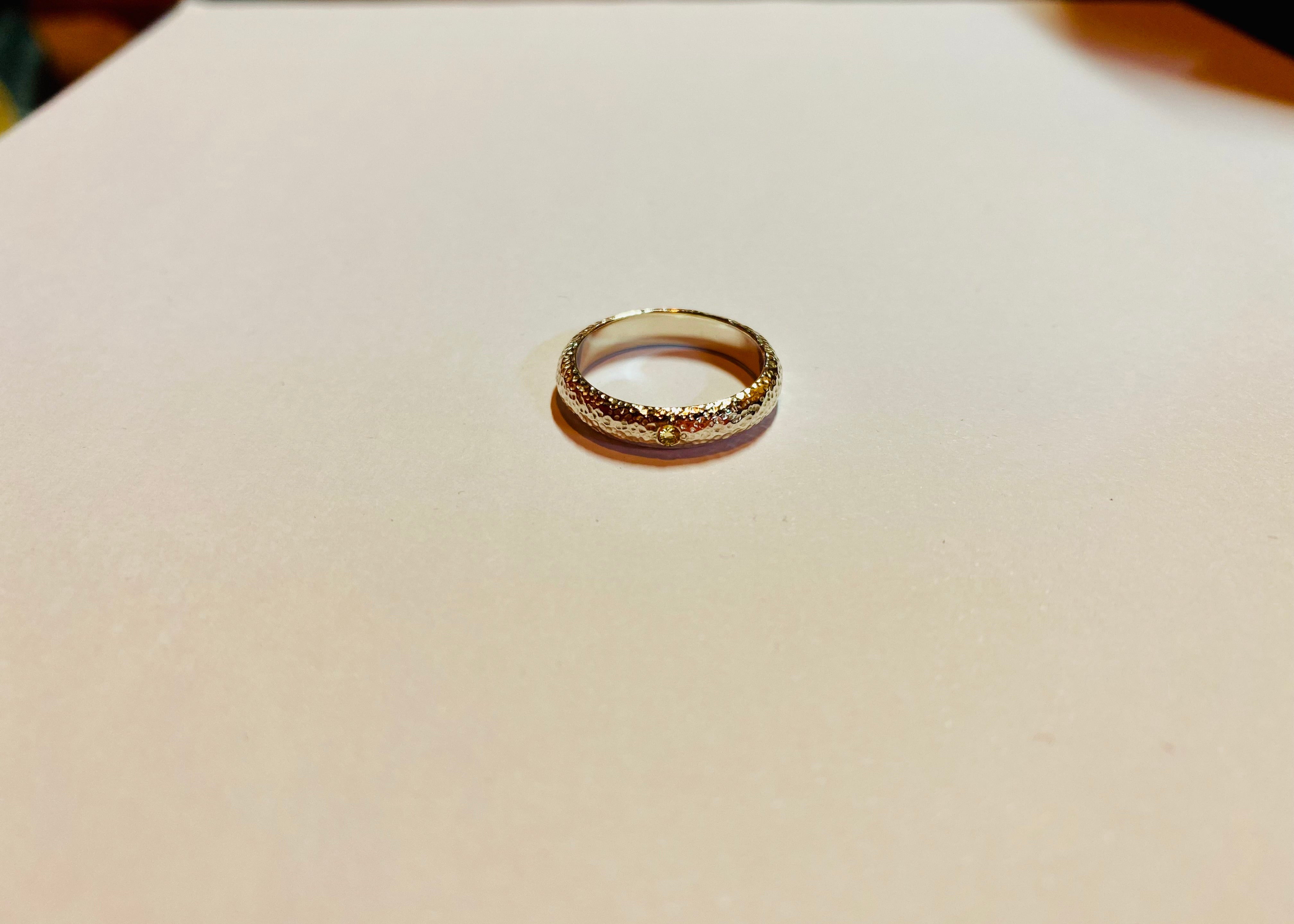 D-shaped ring with birthstone