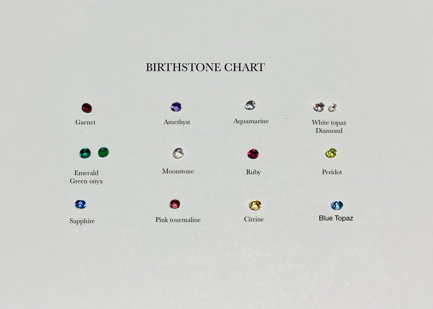 D-shaped ring with birthstone