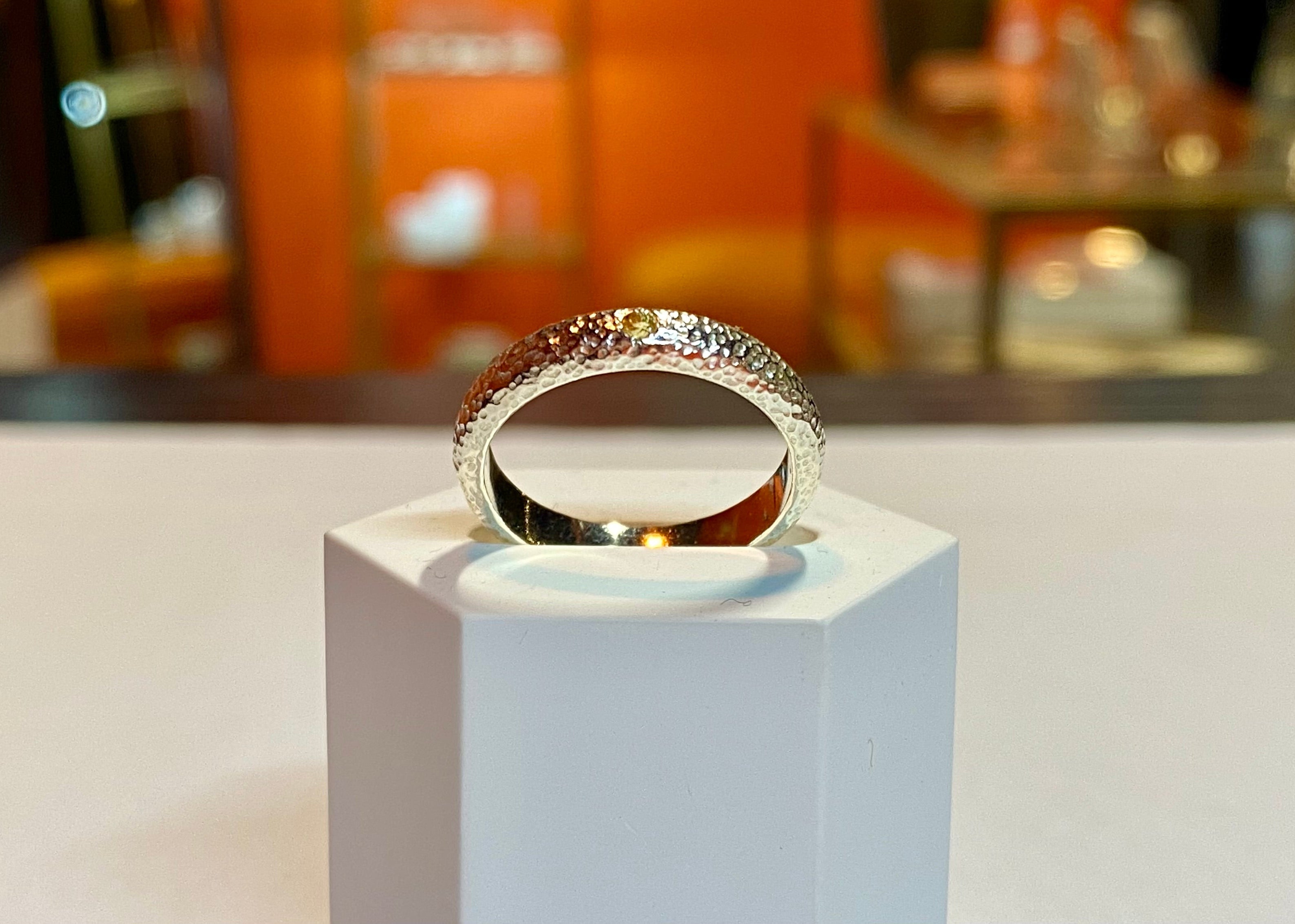 D-shape Birthstone Misty Ring