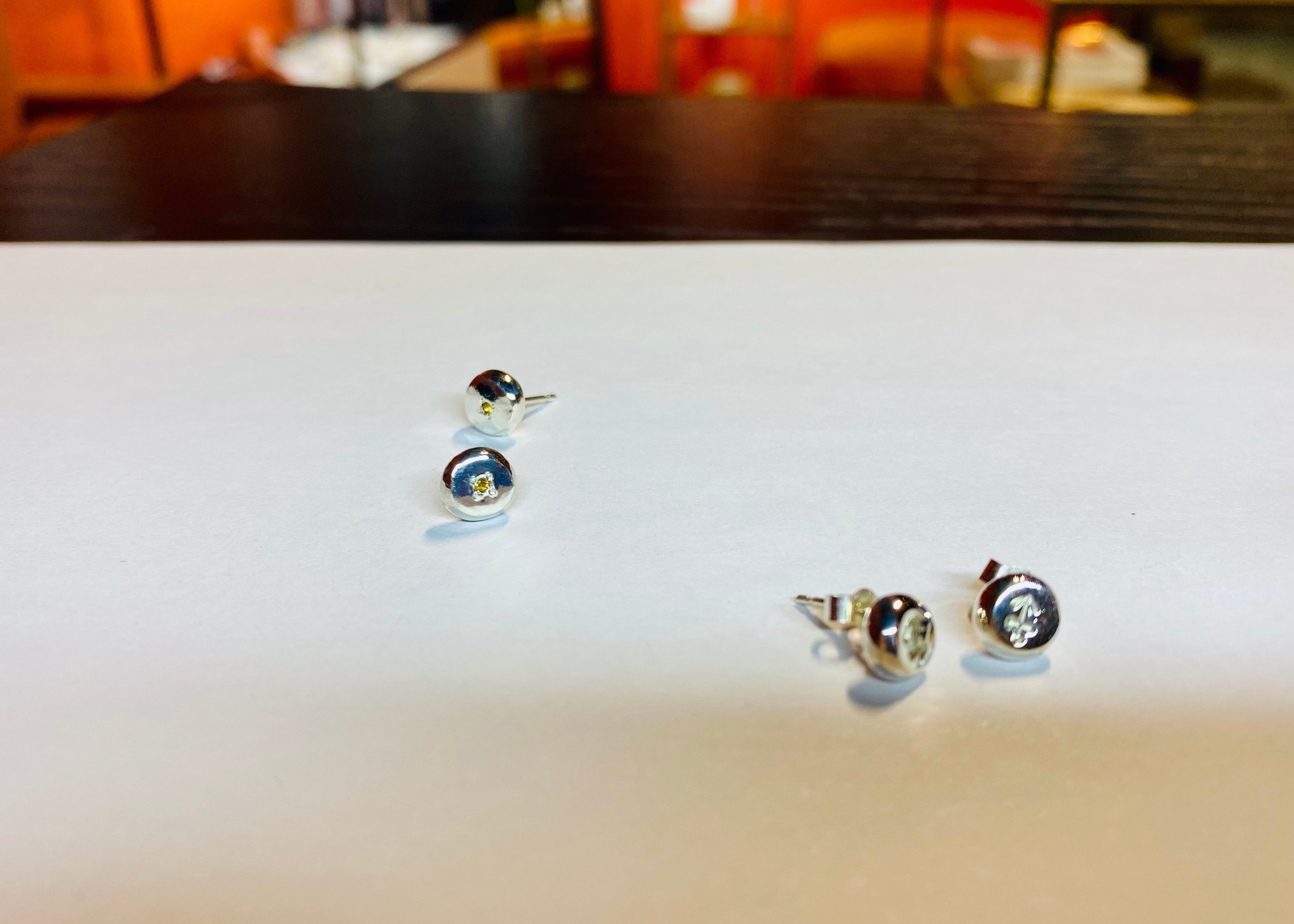 Mini Coriandoli studs with birthstone