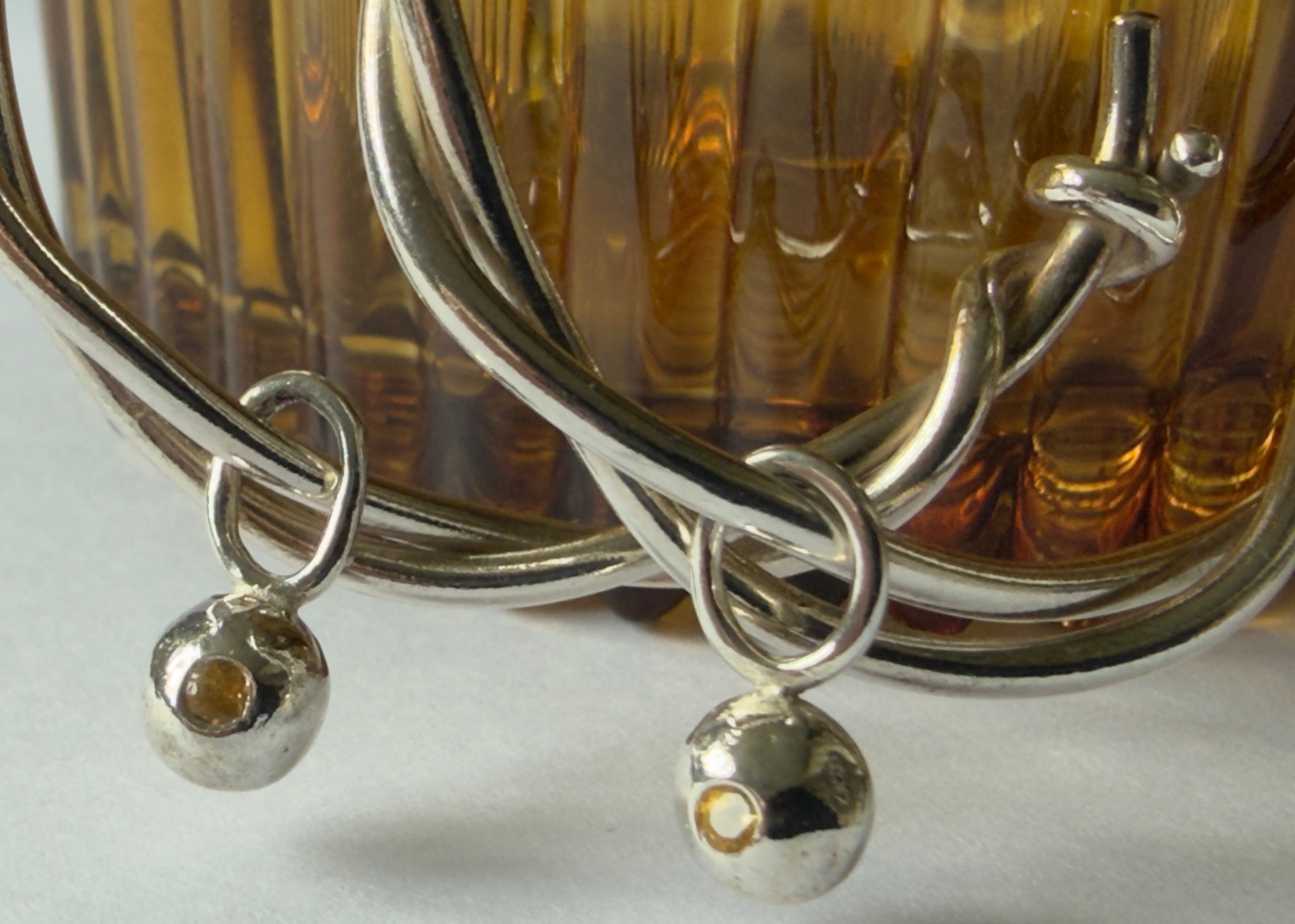 Our roots hoops with birthstone pepita