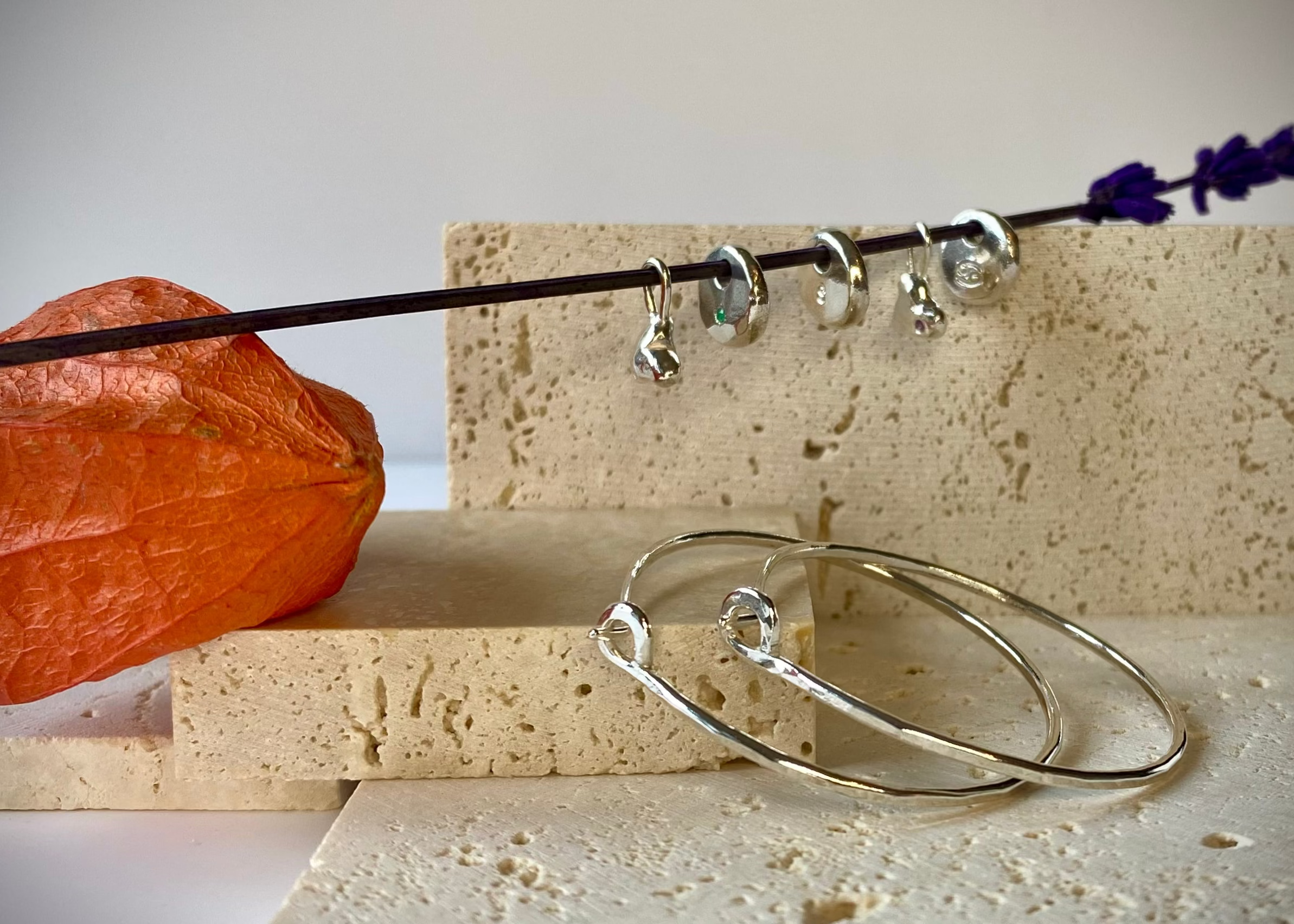 Infinity Hoops with Coriandoli Charm