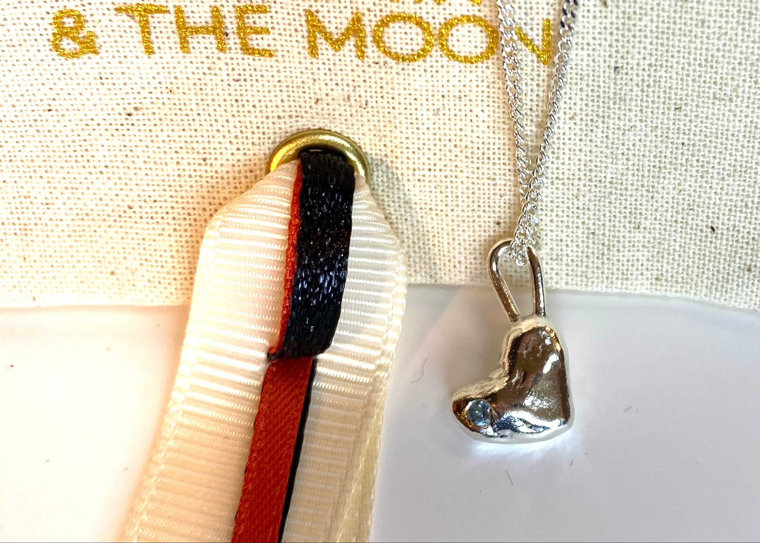 Molten Heart birthstone necklace