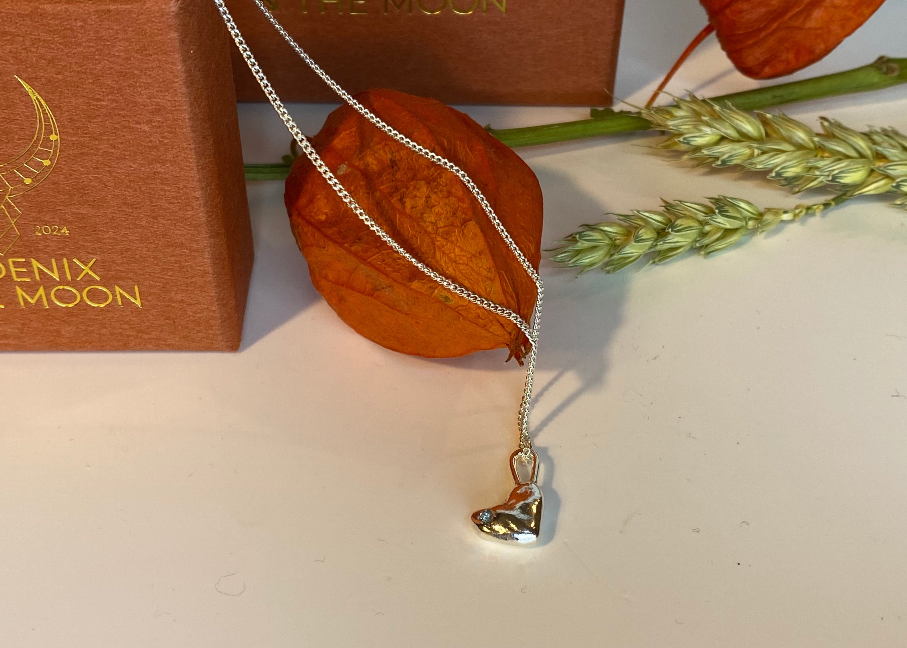 Molten Heart birthstone necklace