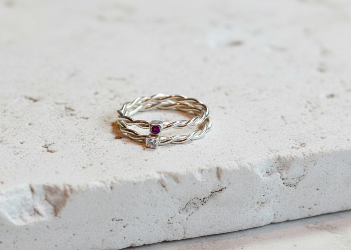 Entwined Birthstone Ring