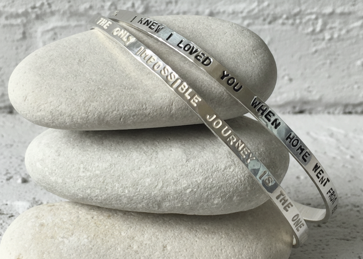 Hand stamped bangle