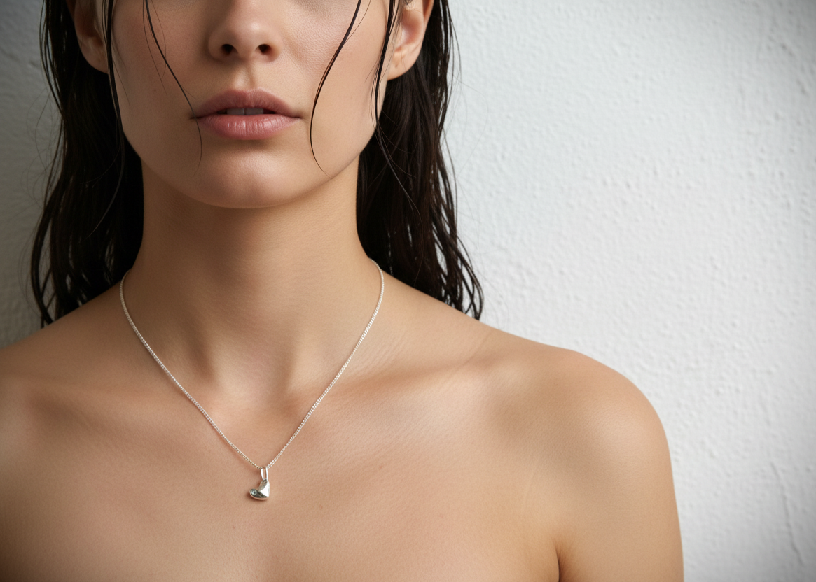 Molten Heart birthstone necklace