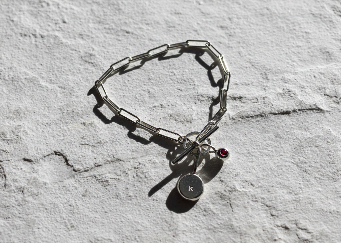 Coriandoli Bracelet with Birthstone Pepita