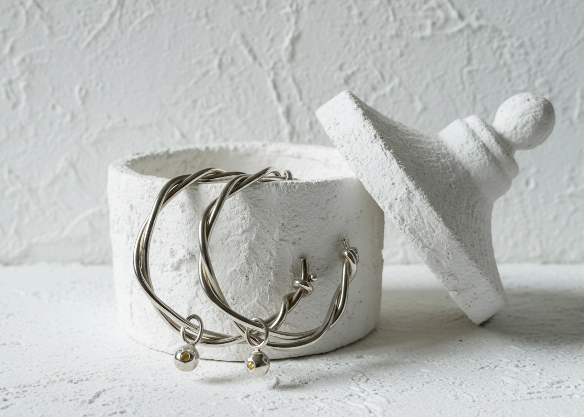 Our roots hoops with birthstone pepita