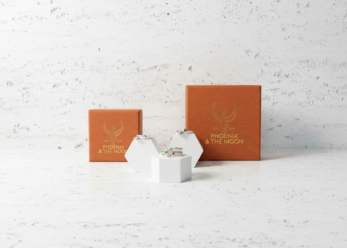Minima square birthstone ring