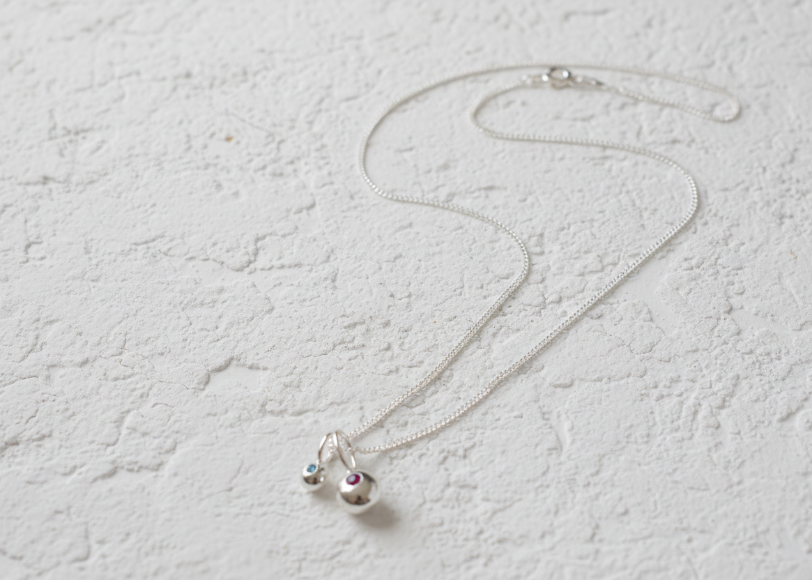 Twin Organic Pepita Charms Necklace