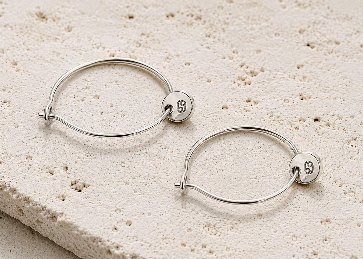 Infinity Zodiac Coriandoli Hoops