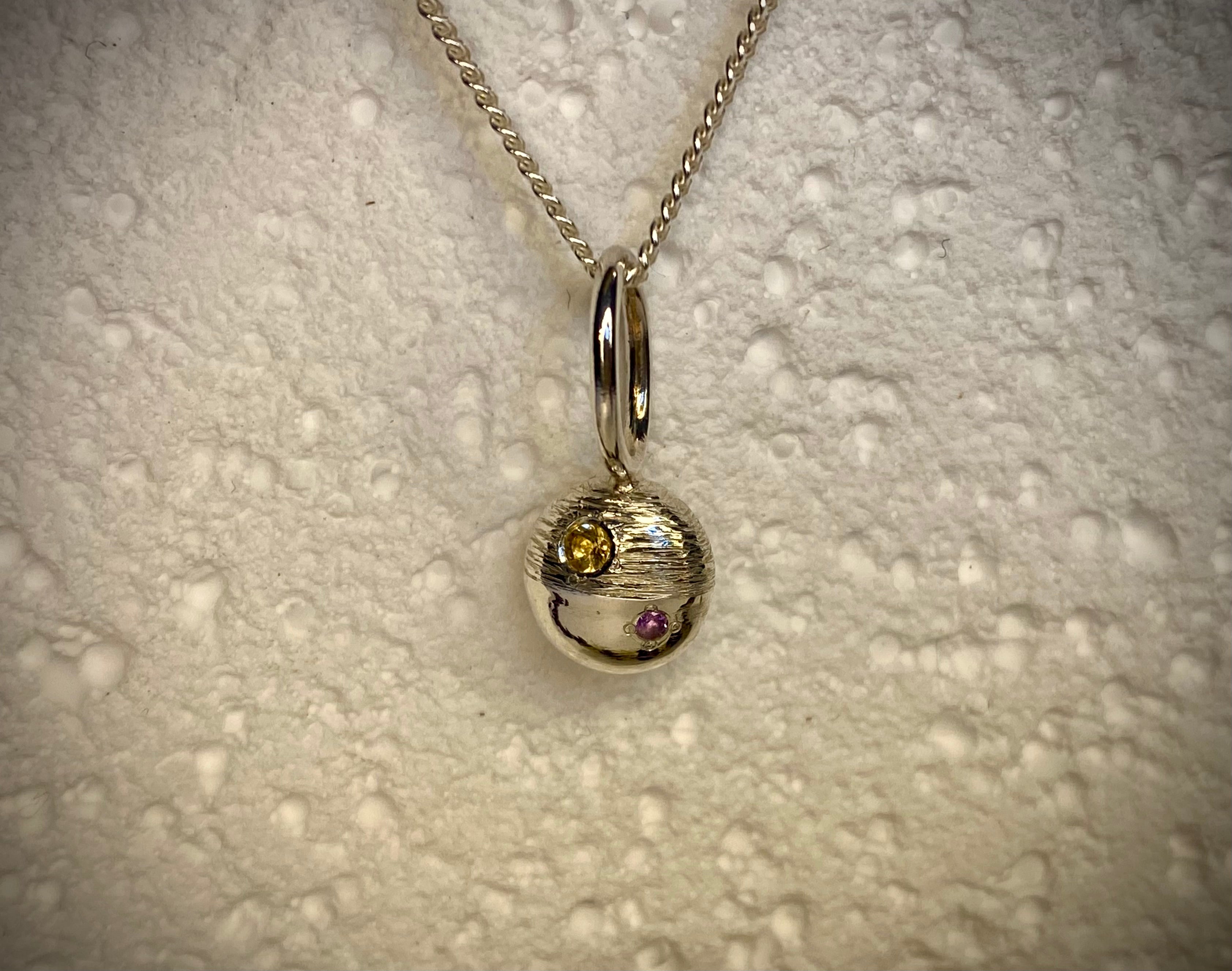 1- organic pepita charm necklace 2- Textured pepita charm necklace 3- Two organic pepitas charms necklace