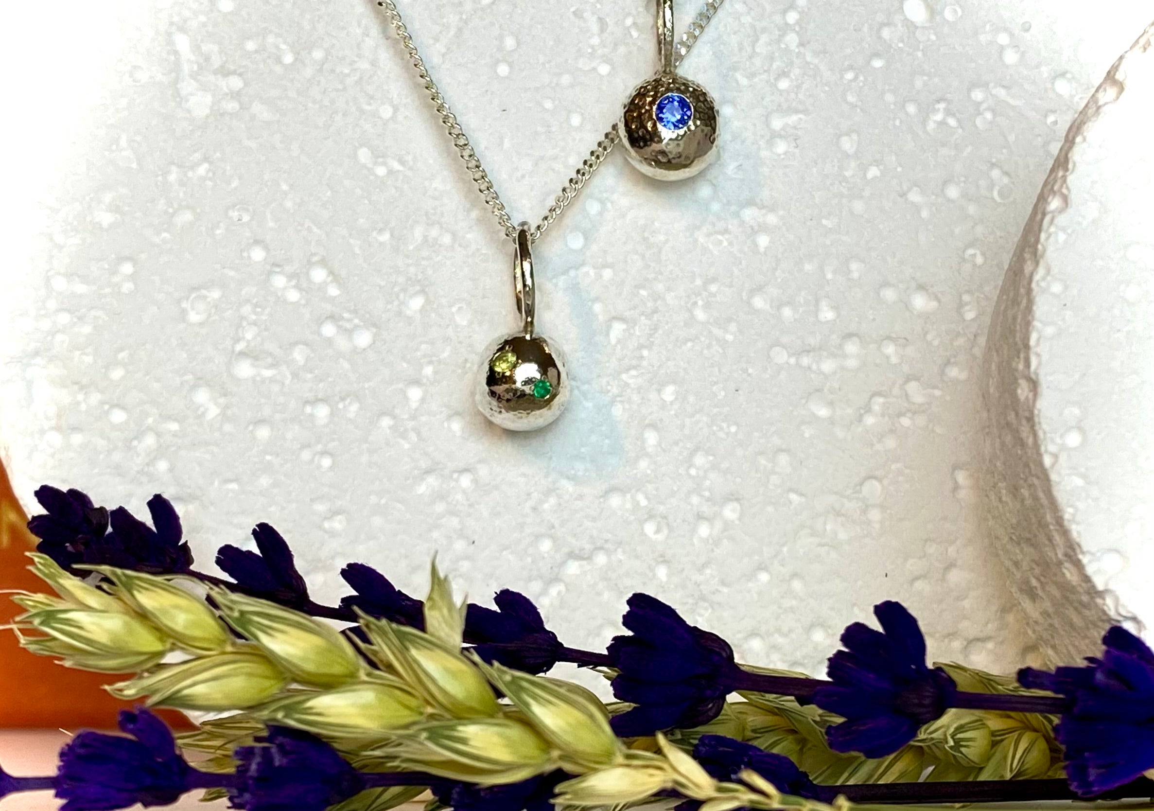 1- organic pepita charm necklace 2- Textured pepita charm necklace 3- Two organic pepitas charms necklace