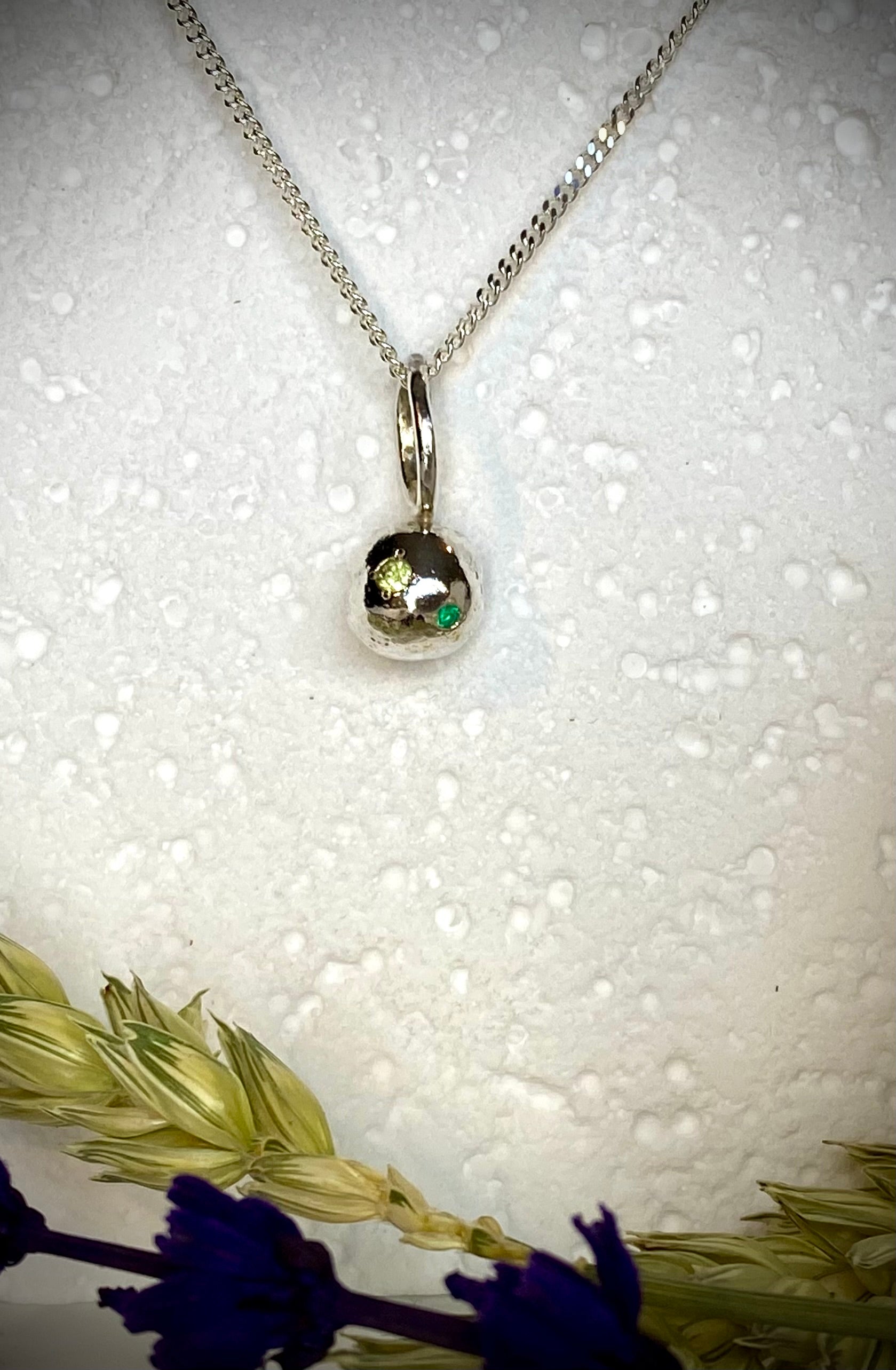 1- organic pepita charm necklace 2- Textured pepita charm necklace 3- Two organic pepitas charms necklace