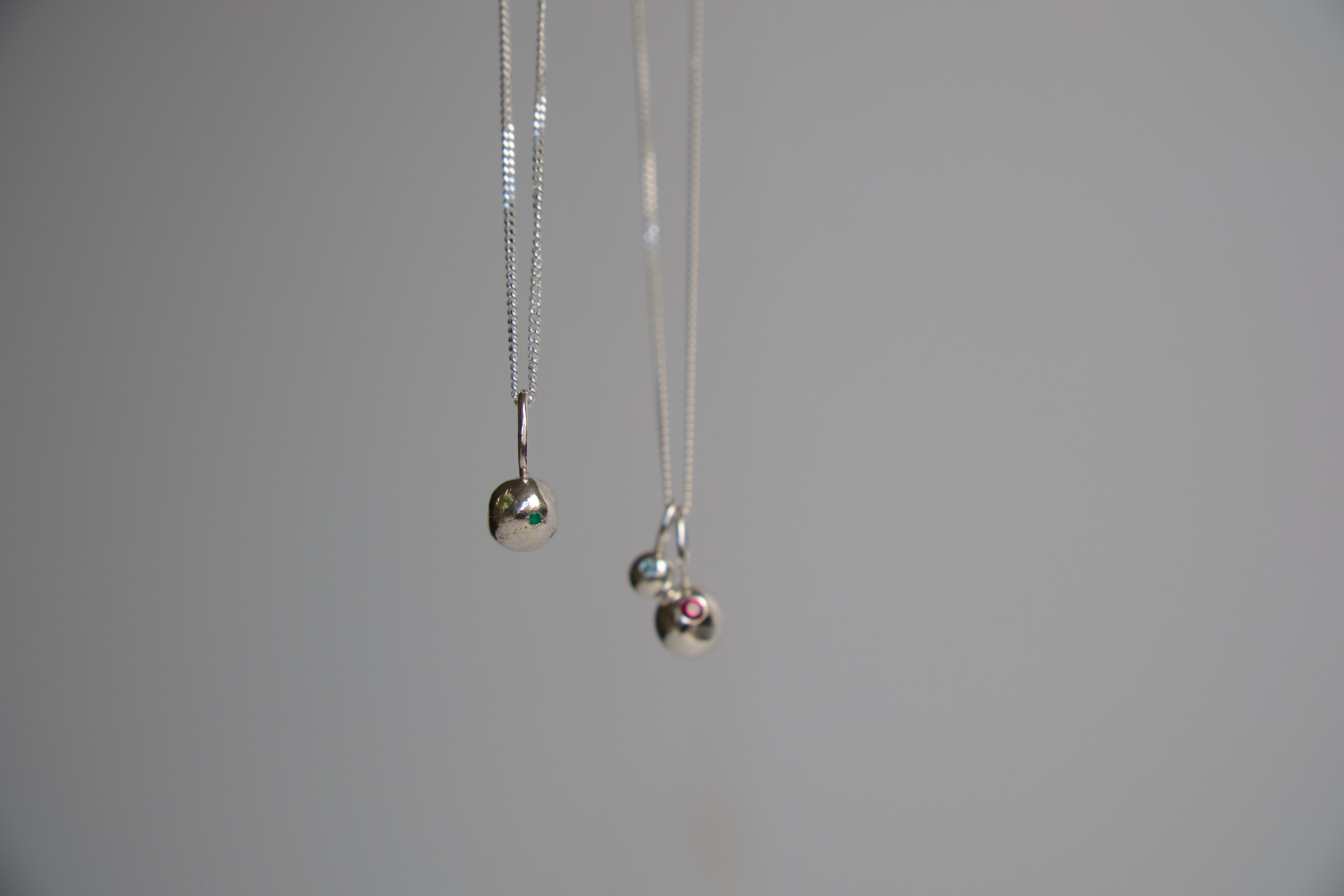 1- organic pepita charm necklace 2- Textured pepita charm necklace 3- Two organic pepitas charms necklace