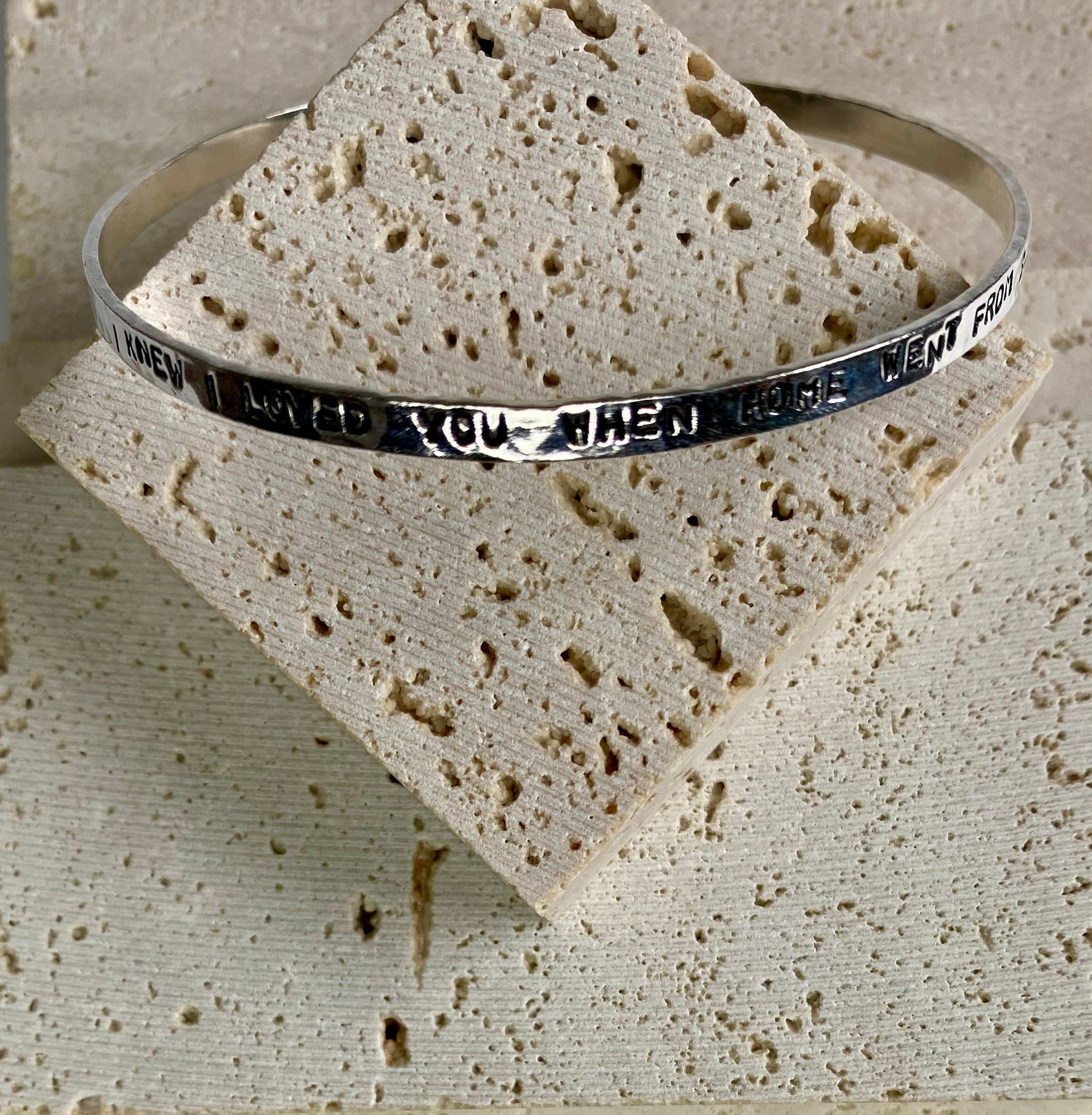 Hand stamped bangle*