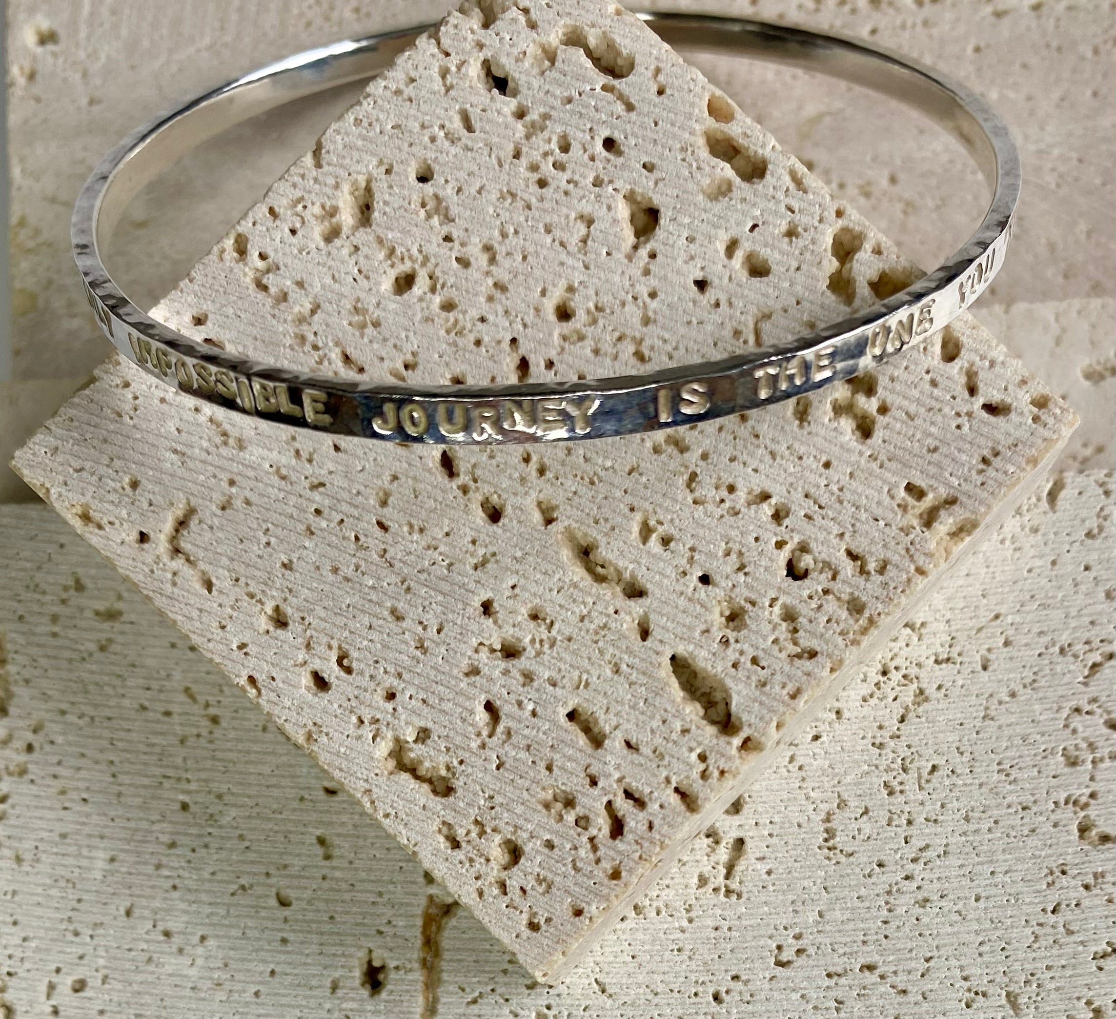 Hand stamped bangle*