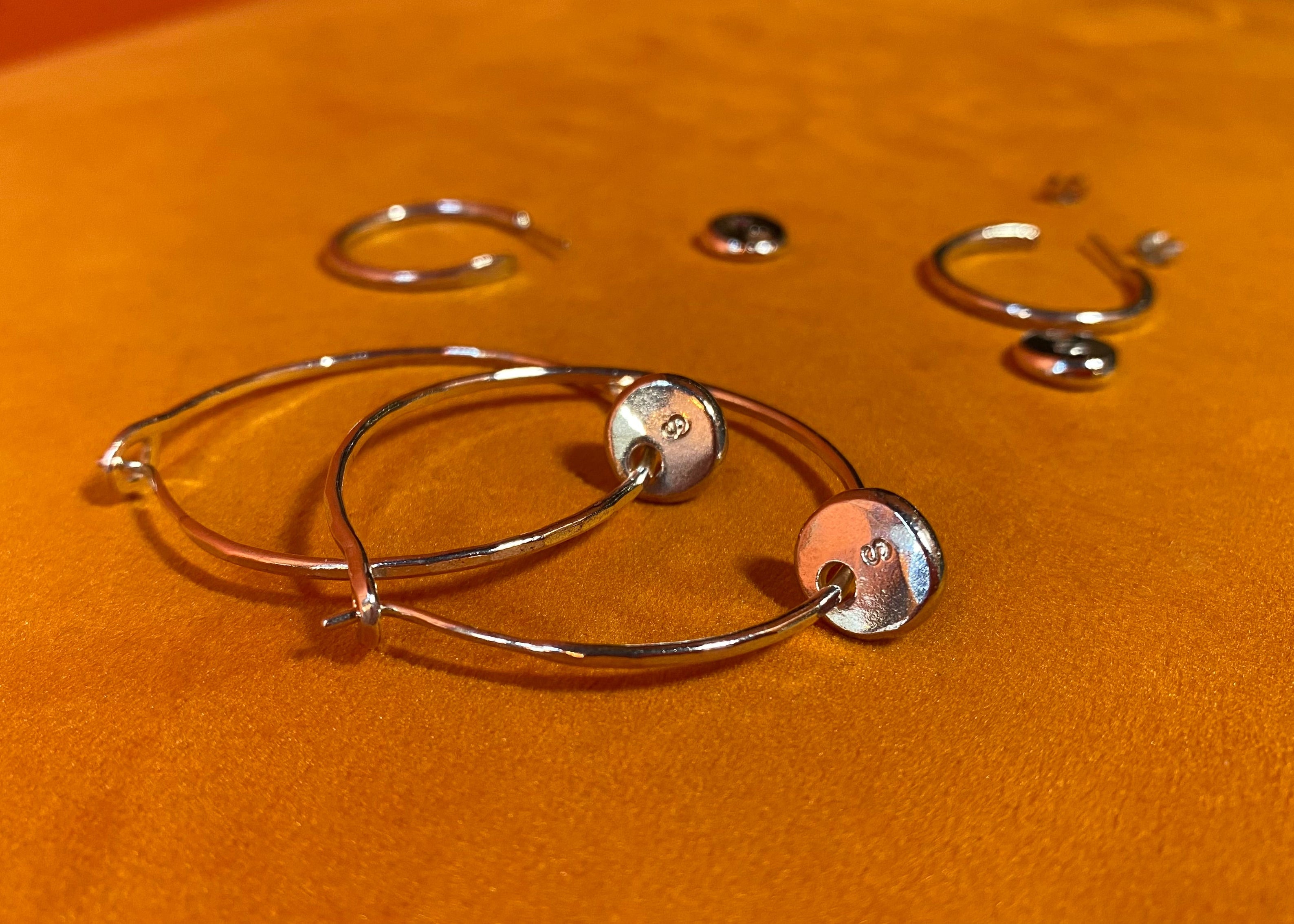 Infinity Hoops with Coriandoli Charm