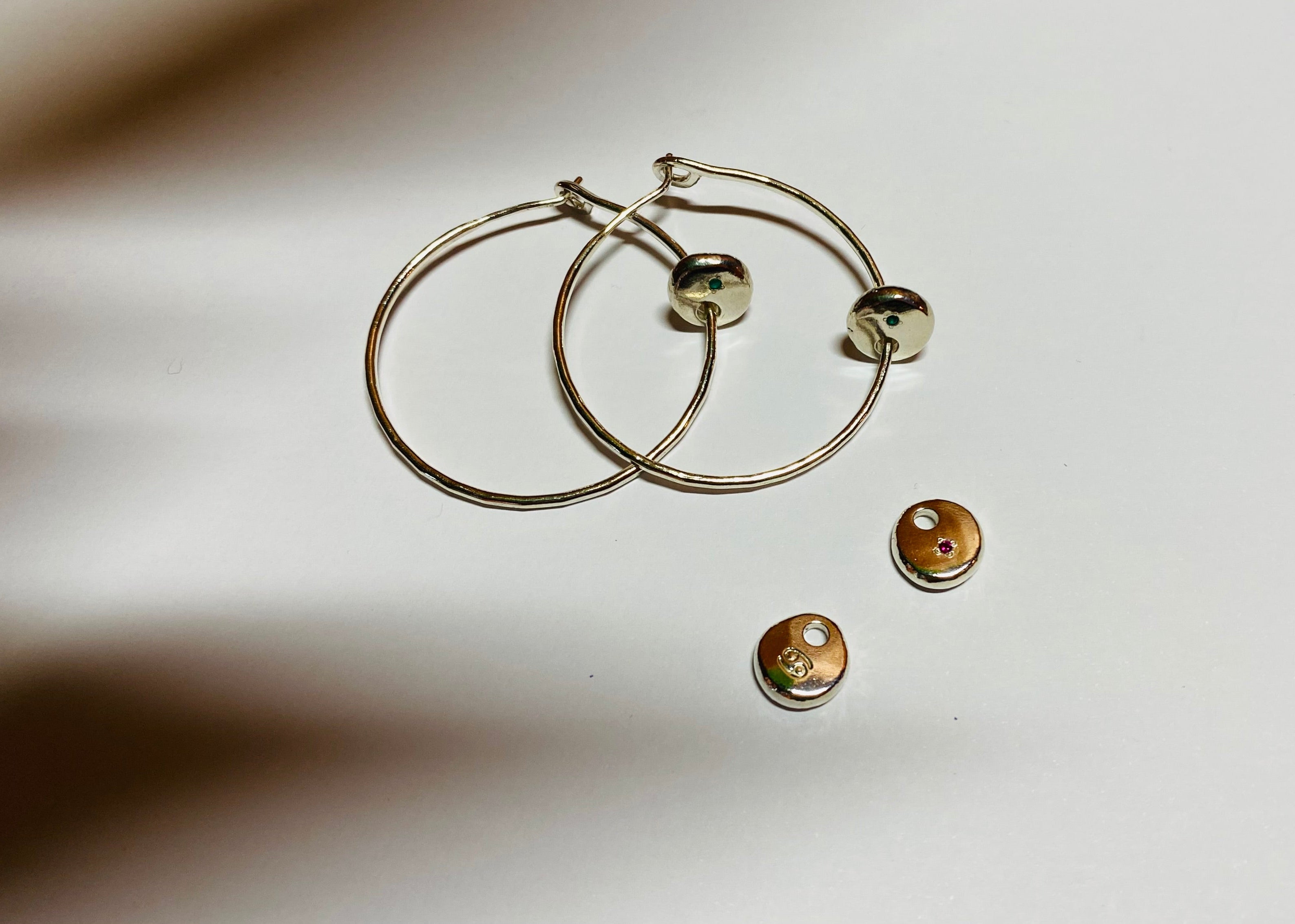 Infinity Coriandoli Hoops with birthstone