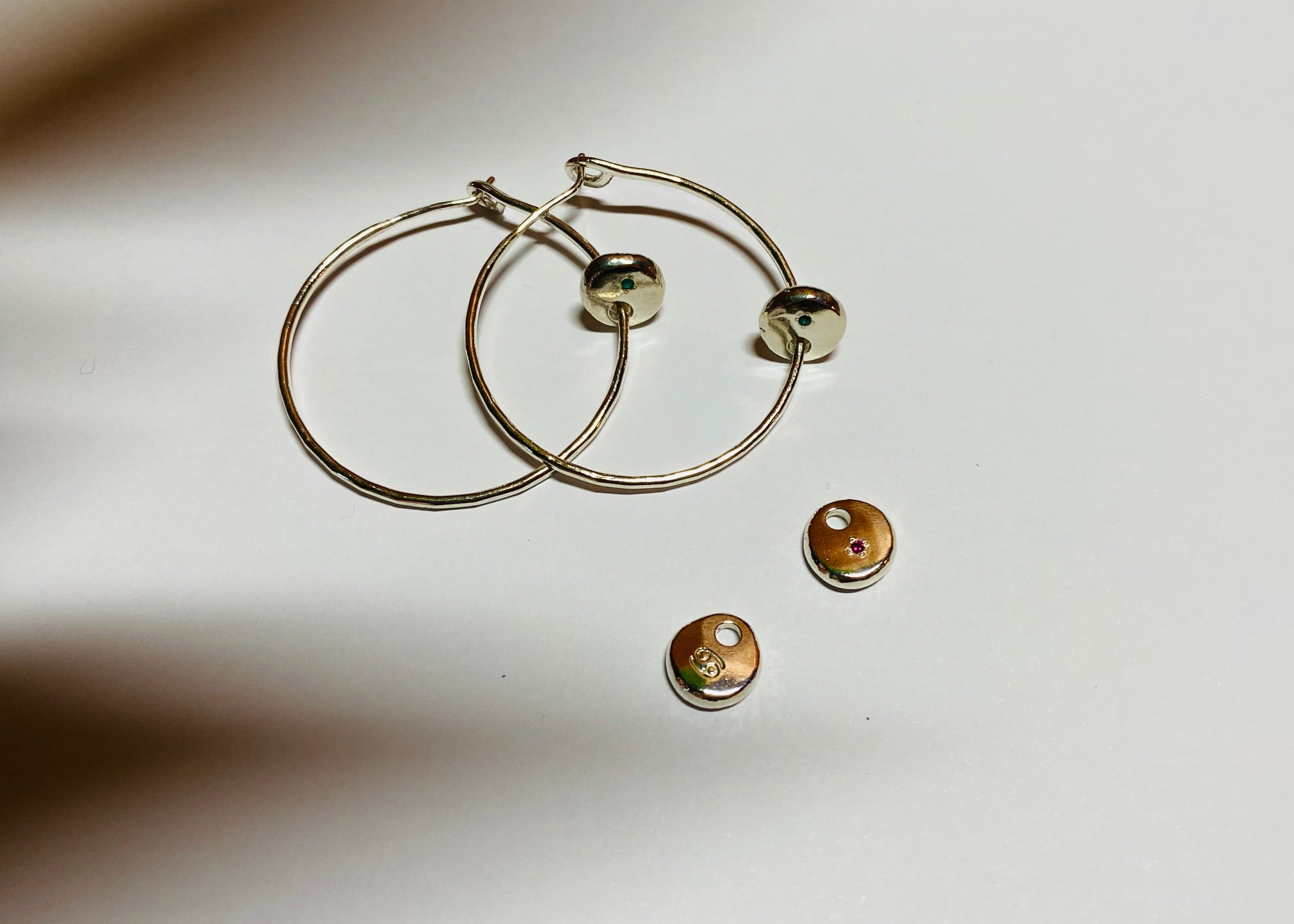 Infinity Coriandoli Hoops with birthstone