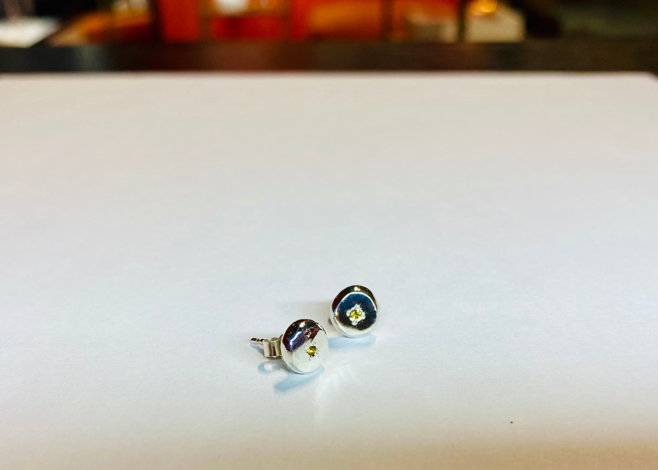 Mini Coriandoli studs with birthstone