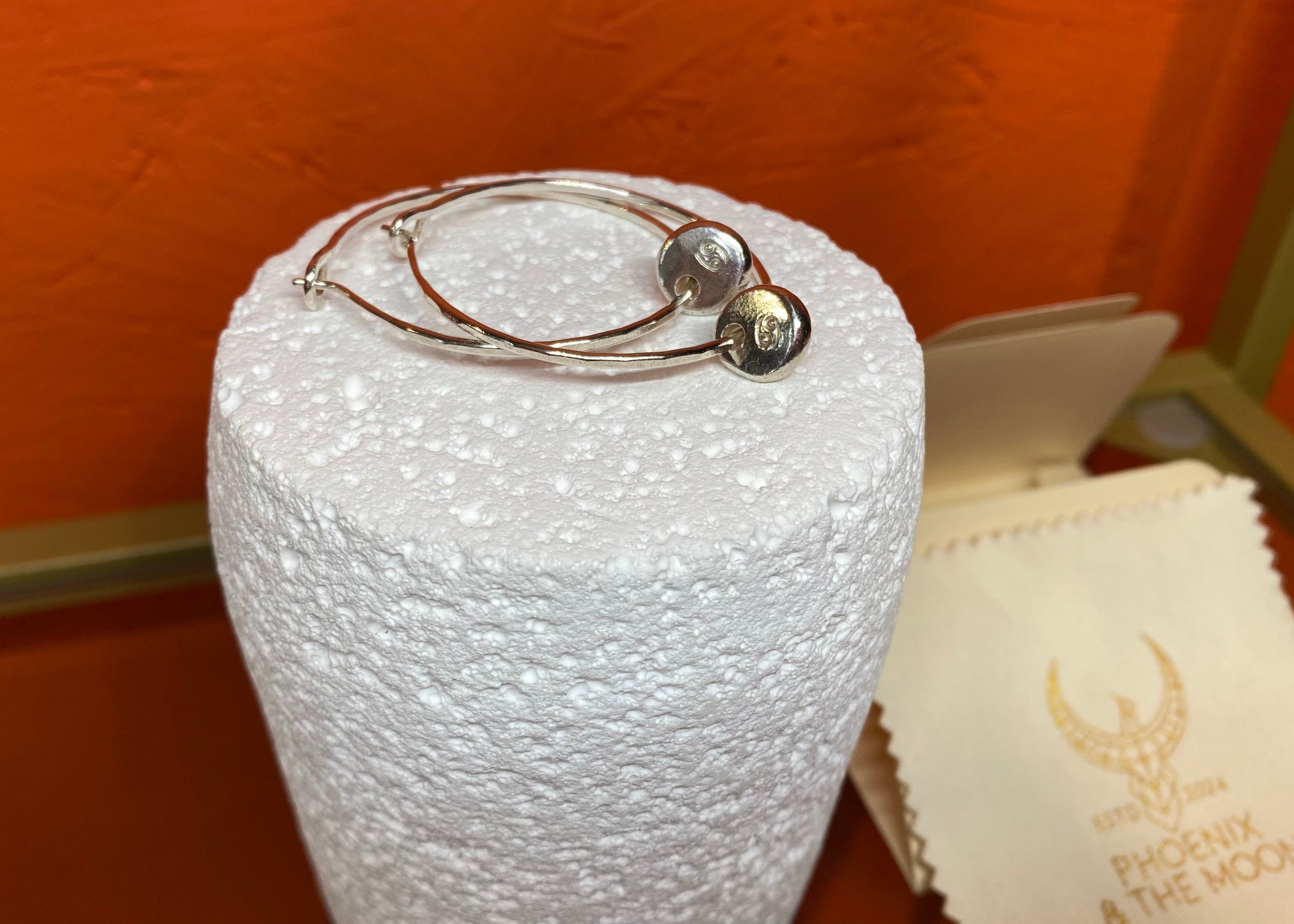 Infinity Hoops with Coriandoli Charm