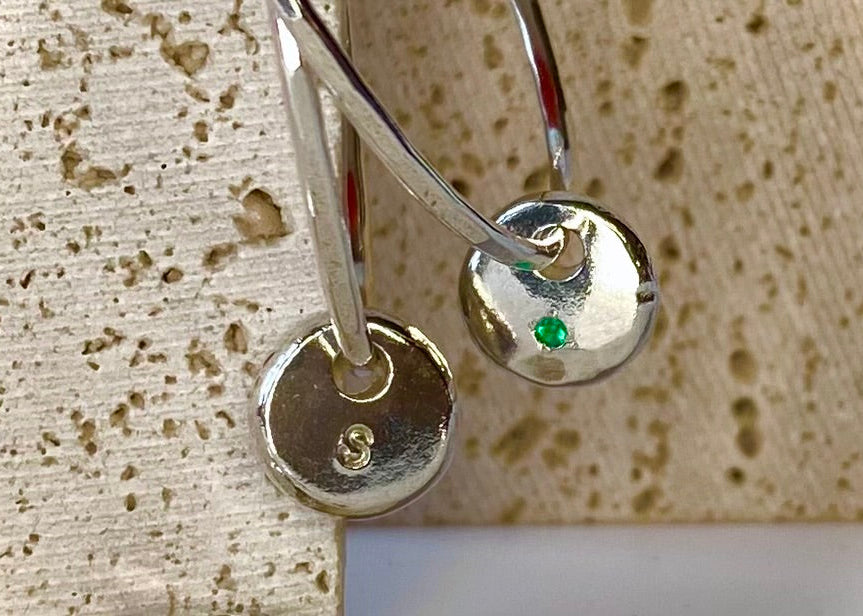 Infinity Hoops with Coriandoli Charm