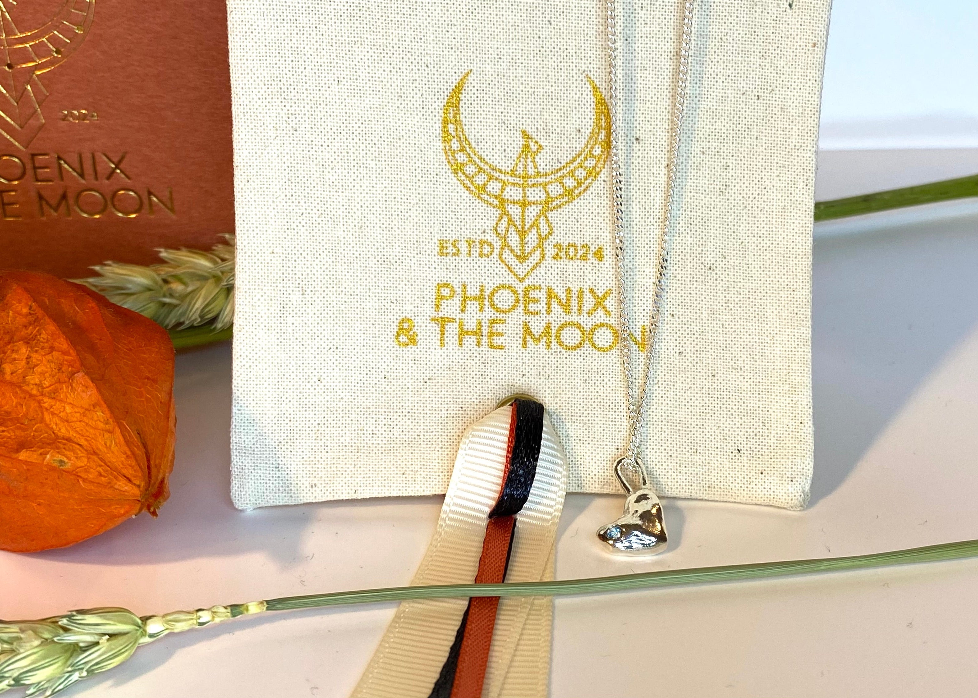Molten Heart birthstone necklace