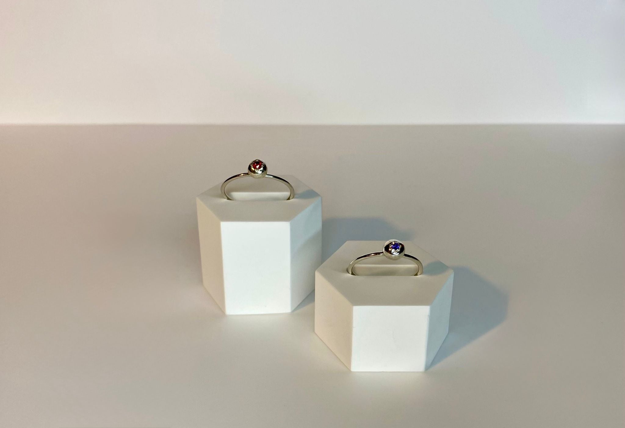 Birthstone organic pepita ring