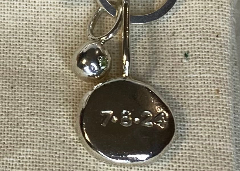 T-bar bracelet with Coriandoli charm & birthstone Pepita charm