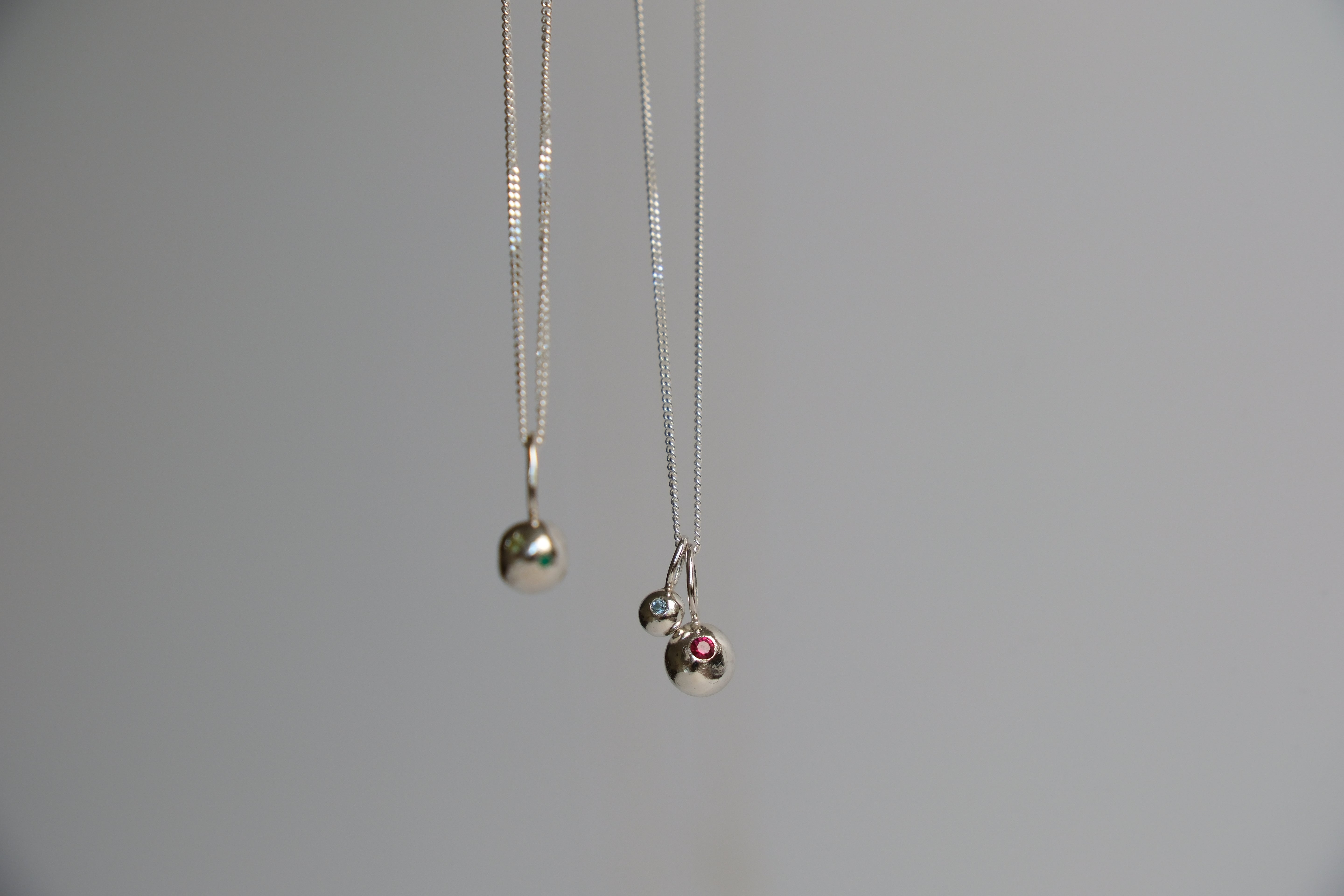 1- organic pepita charm necklace 2- Textured pepita charm necklace 3- Two organic pepitas charms necklace