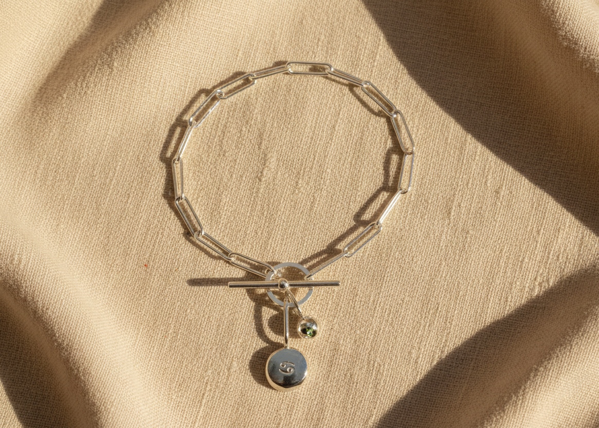 Zodiac Coriandoli bracelet with Birthstone Pepita