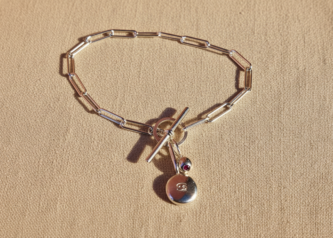 Zodiac Coriandoli bracelet with Birthstone Pepita