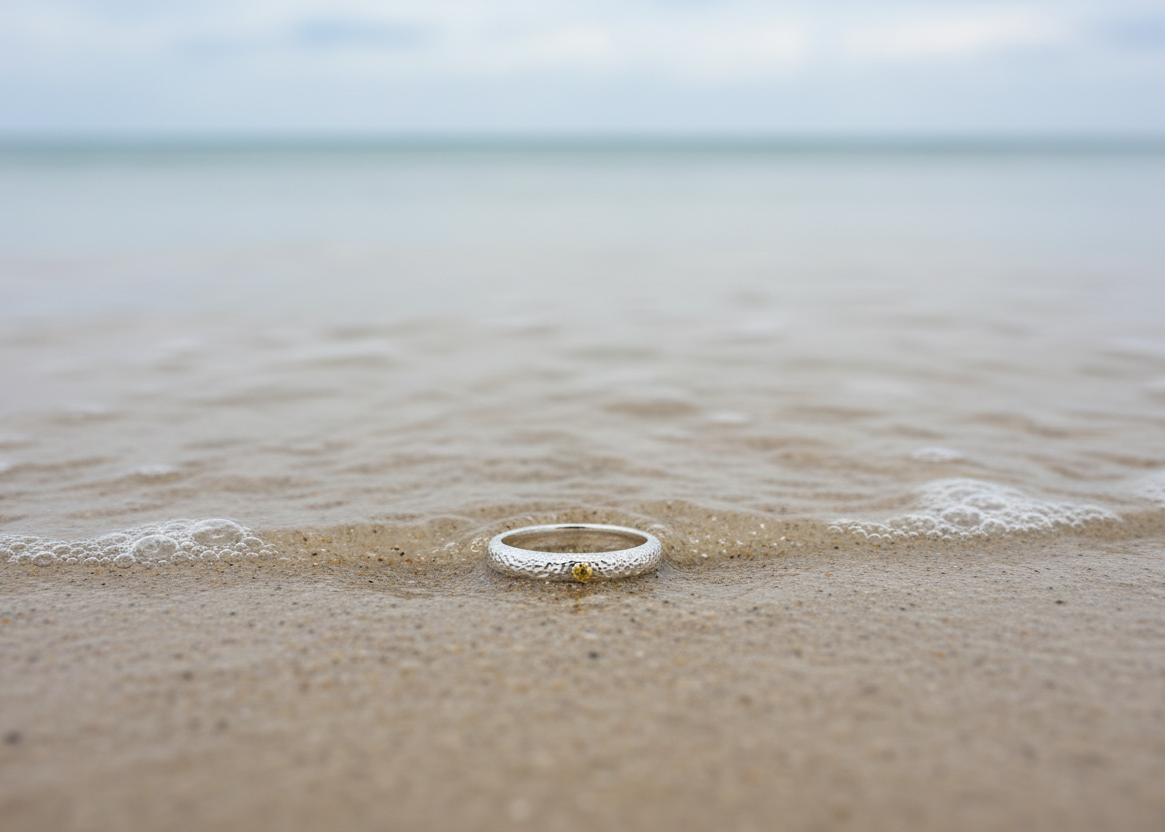 D-shape Birthstone Misty Ring