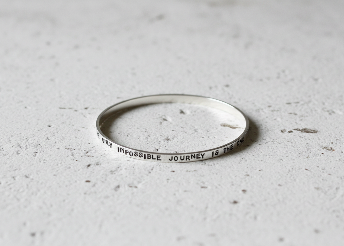 Hand stamped bangle