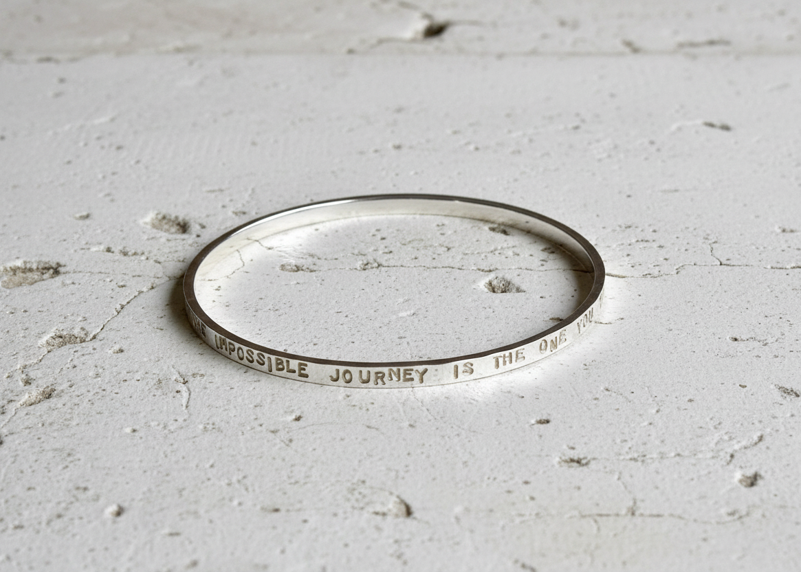 Hand stamped bangle