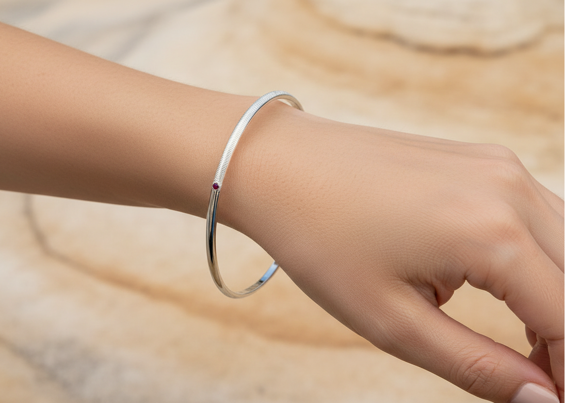 Harmony Bangle with Birthstones