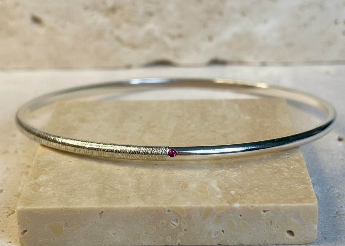 Harmony Bangle with Birthstones